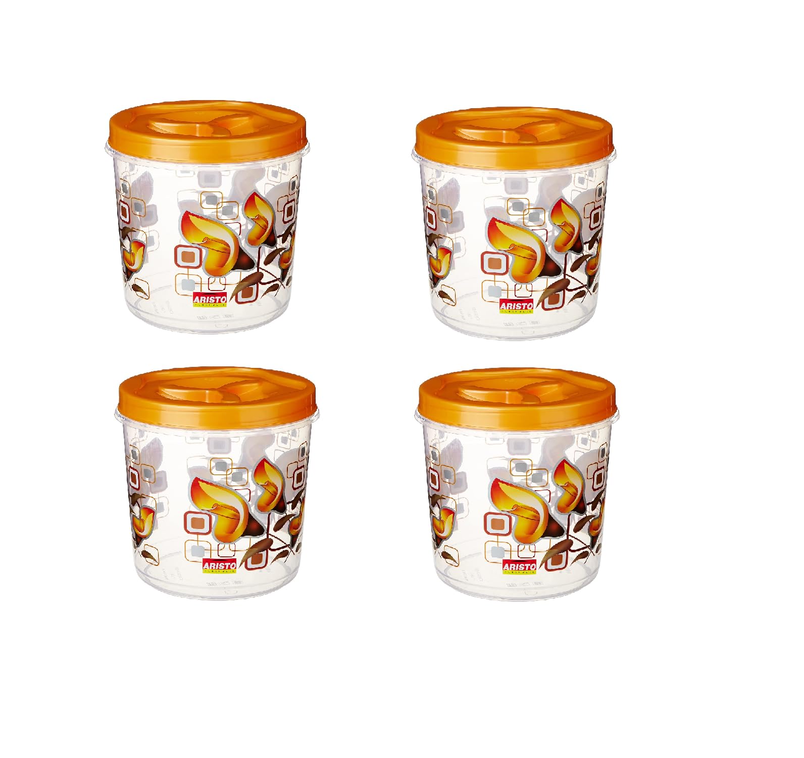 Aristo Store Queen777 Plastic Storage Container Set Of 44700 Ml (19.5(D) X 21.6Cm)  Multicolor