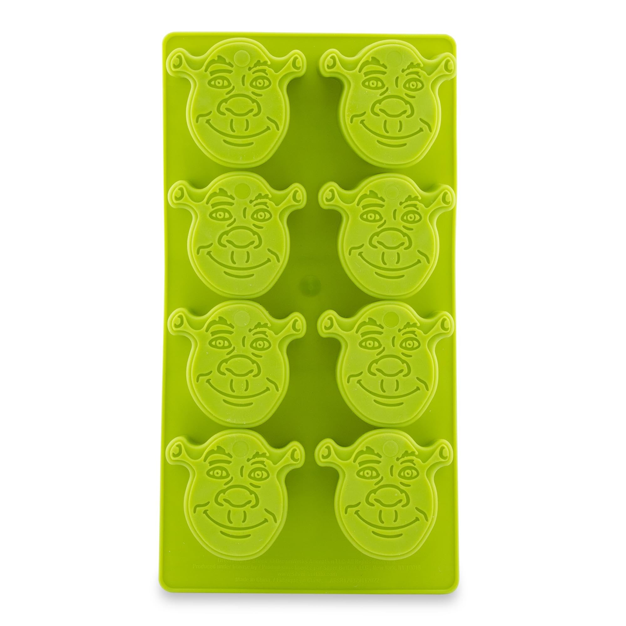 Shrek Reusable Silicone Ice Cube Tray  Makes 8 Cubes