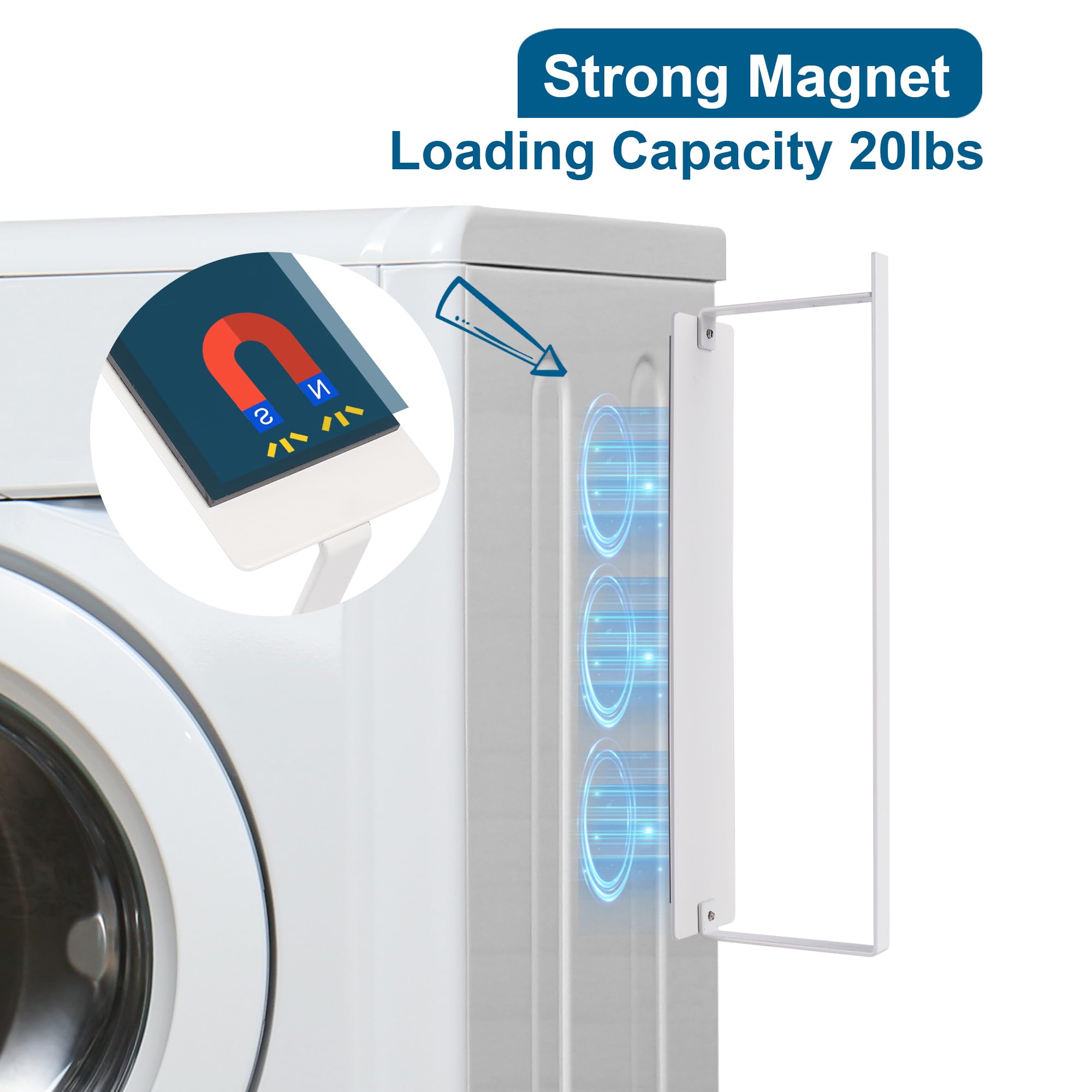 Easttowest Magnetic Hanger Organizer Stacker,Clothes Hanger Storage Rack,Hanger Holder For Closet Laundry Room Washing Machine,W