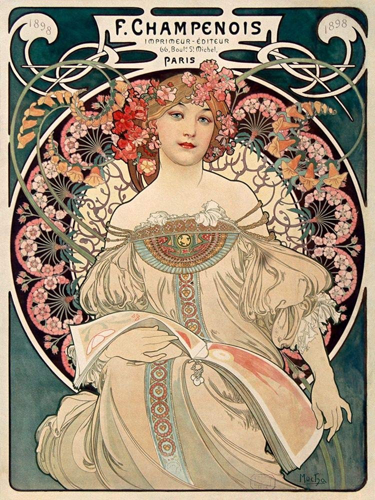 Posterazzi Collection Mucha Alphonse Poster Print By F. Champenois Imprimeur Diteur (14 X 11)