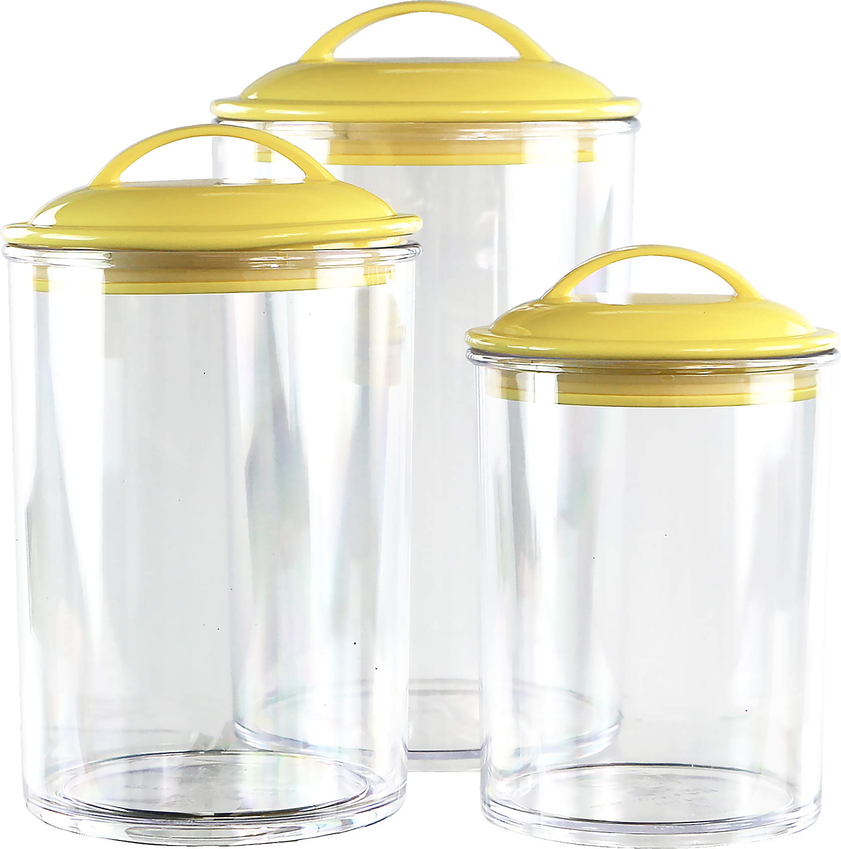 Calypso Basics By Reston Lloyd Acrylic Storage Canisters, Set Of 3, Lemon