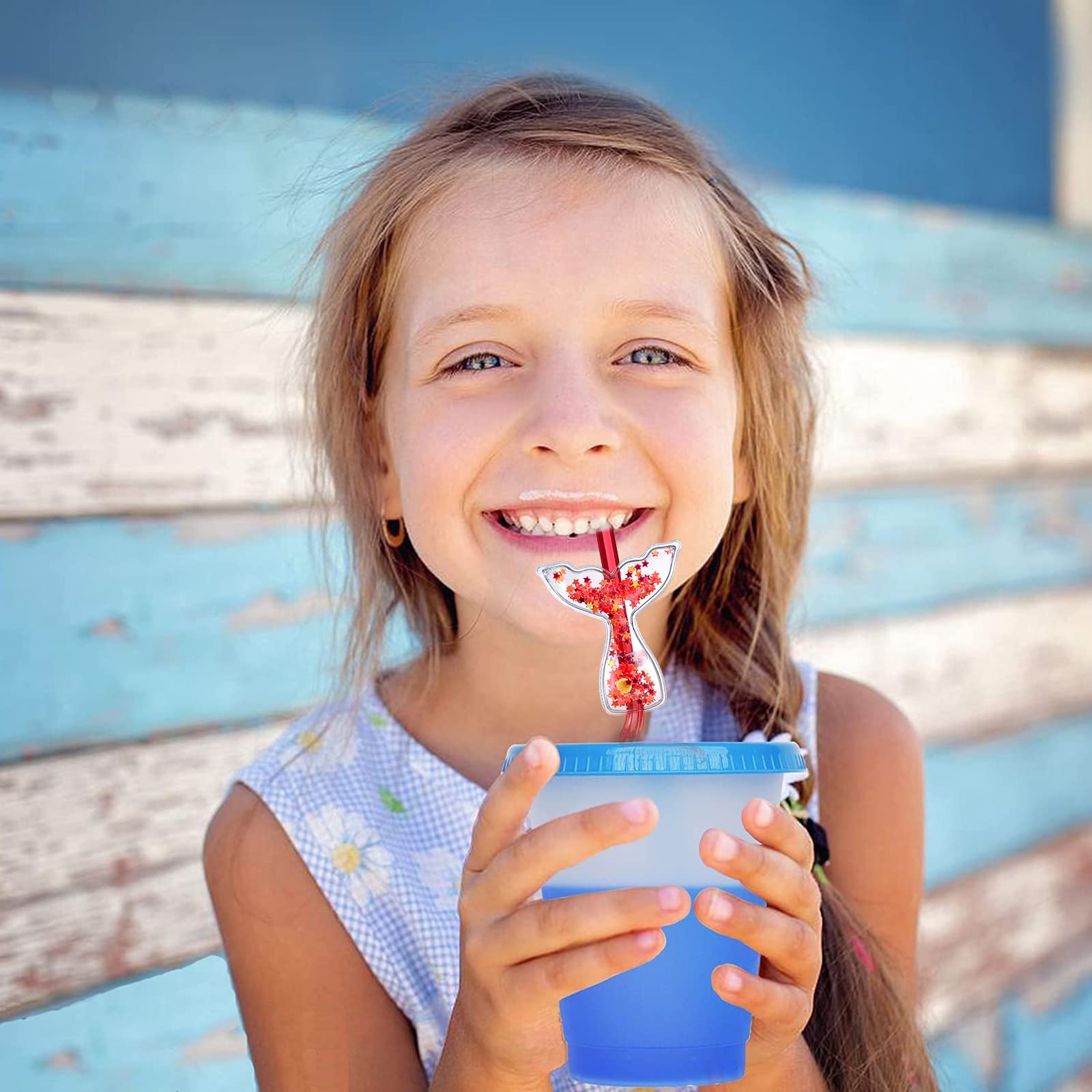 24 Glitter Mermaid Party Favors Mermaid Tail Drinking Straws For Mermaid Birthday Party Supplies With 2 Pcs Straws Cleaning Brus