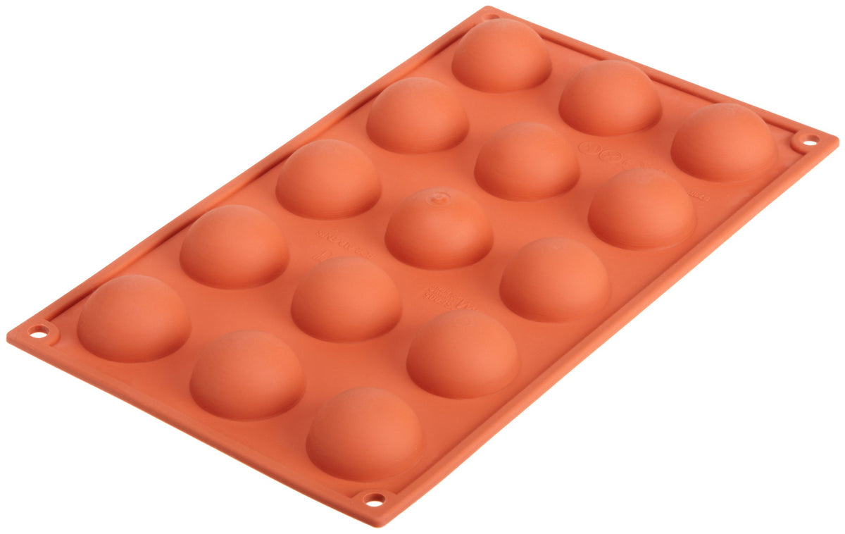 Silikomart Siliconflex Half-Sphere Mold, 1.57 Inch Diameter X 0.78 Inch High