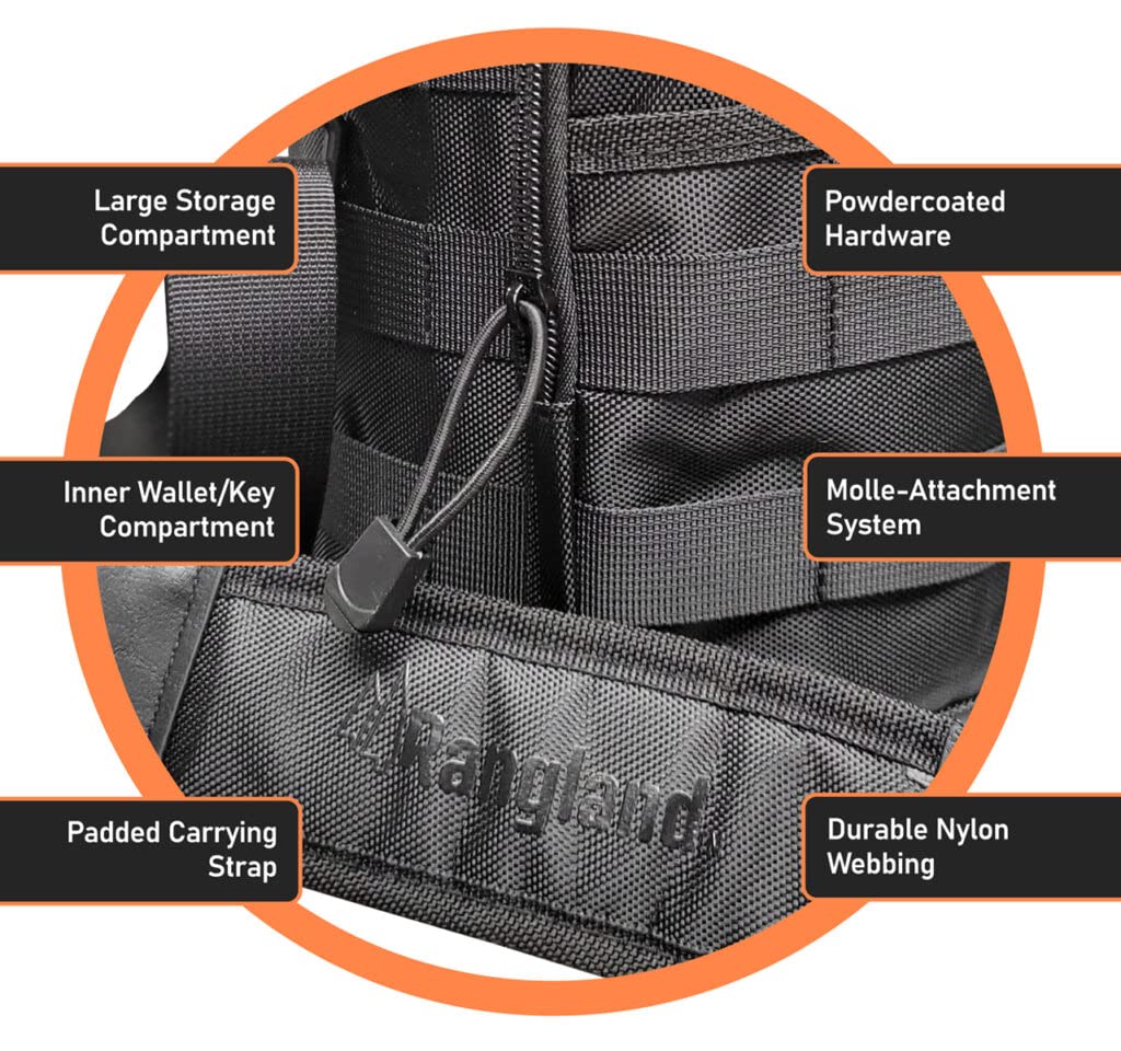 Rangland Insulated 1 Gallon Water Bottle With Sleeve - Stainless Steel Wide Mouth Growler With Tactical Carrying Bag - Insulatio