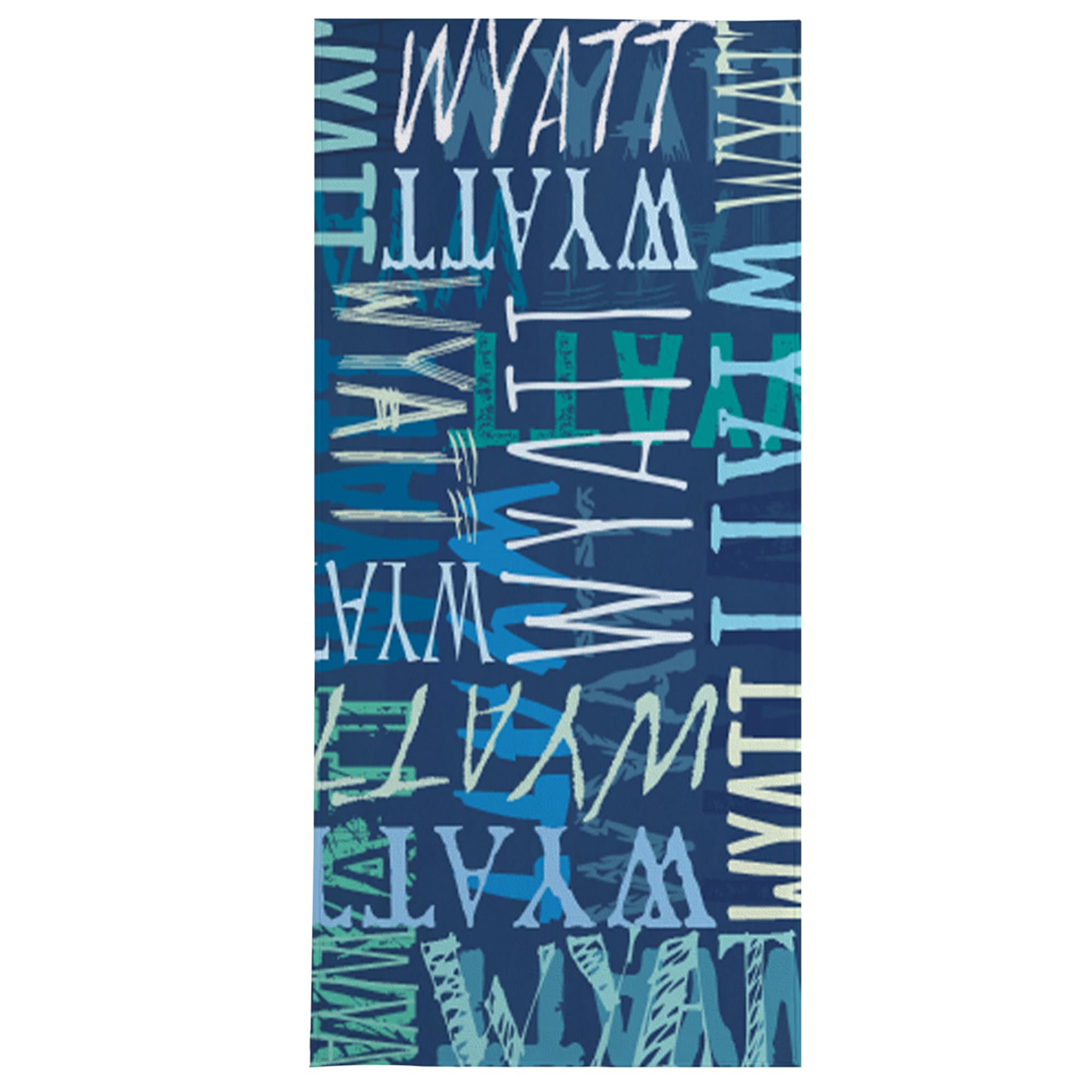 Let'S Make Memories Personalized Beach Towel - Custom Cotton/Poly Blend Pool Towel - Navy - Personalize With Your Name - Oversiz