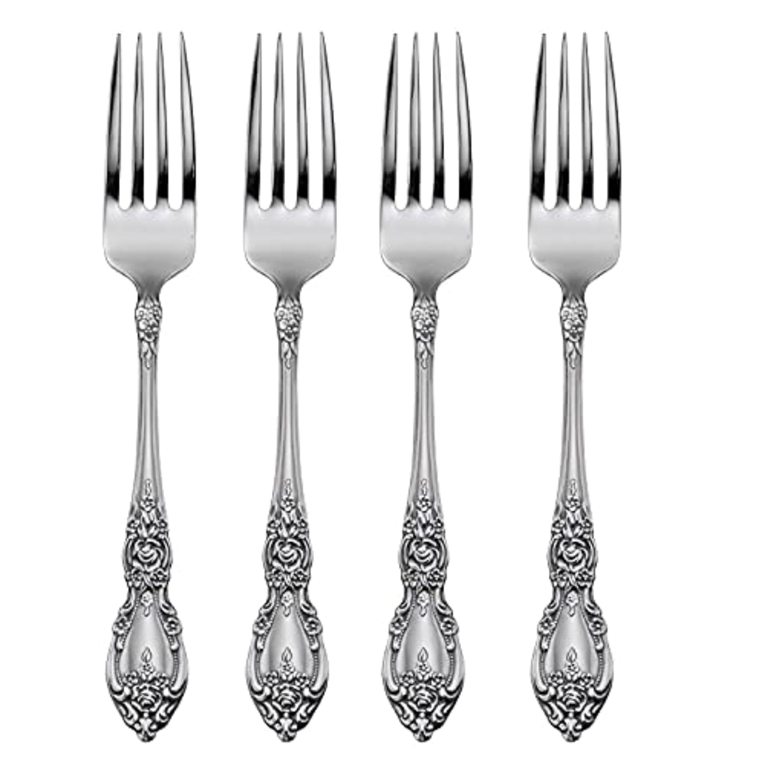 Oneida Wordsworth Set Of 4 Dinner Forks, Silver