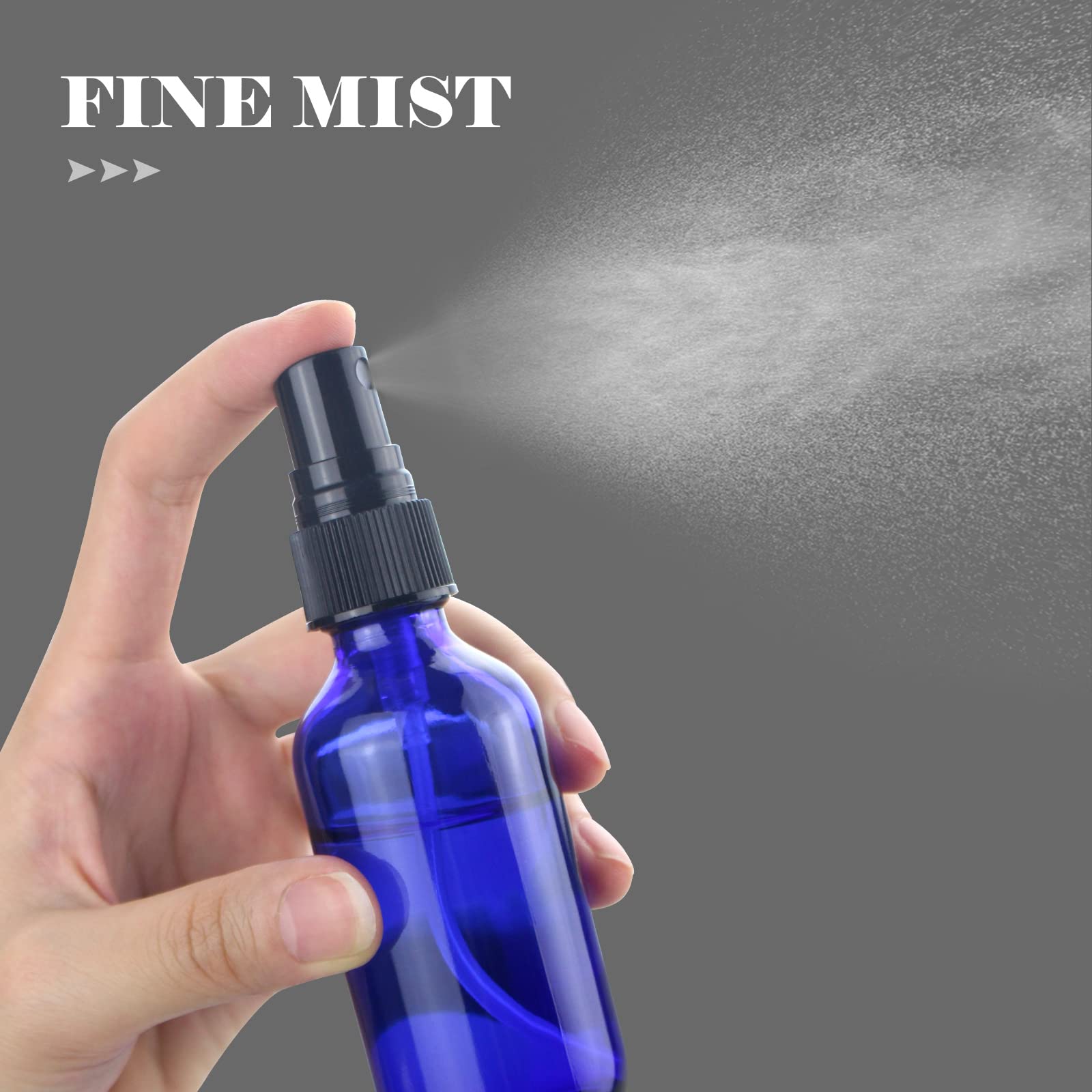 Wedama Glass Spray Bottles, Mini Spray Bottles 2 Oz, Empty Small Spray Bottles With Funnel Dropper, Fine Mist For Hair, Travel,