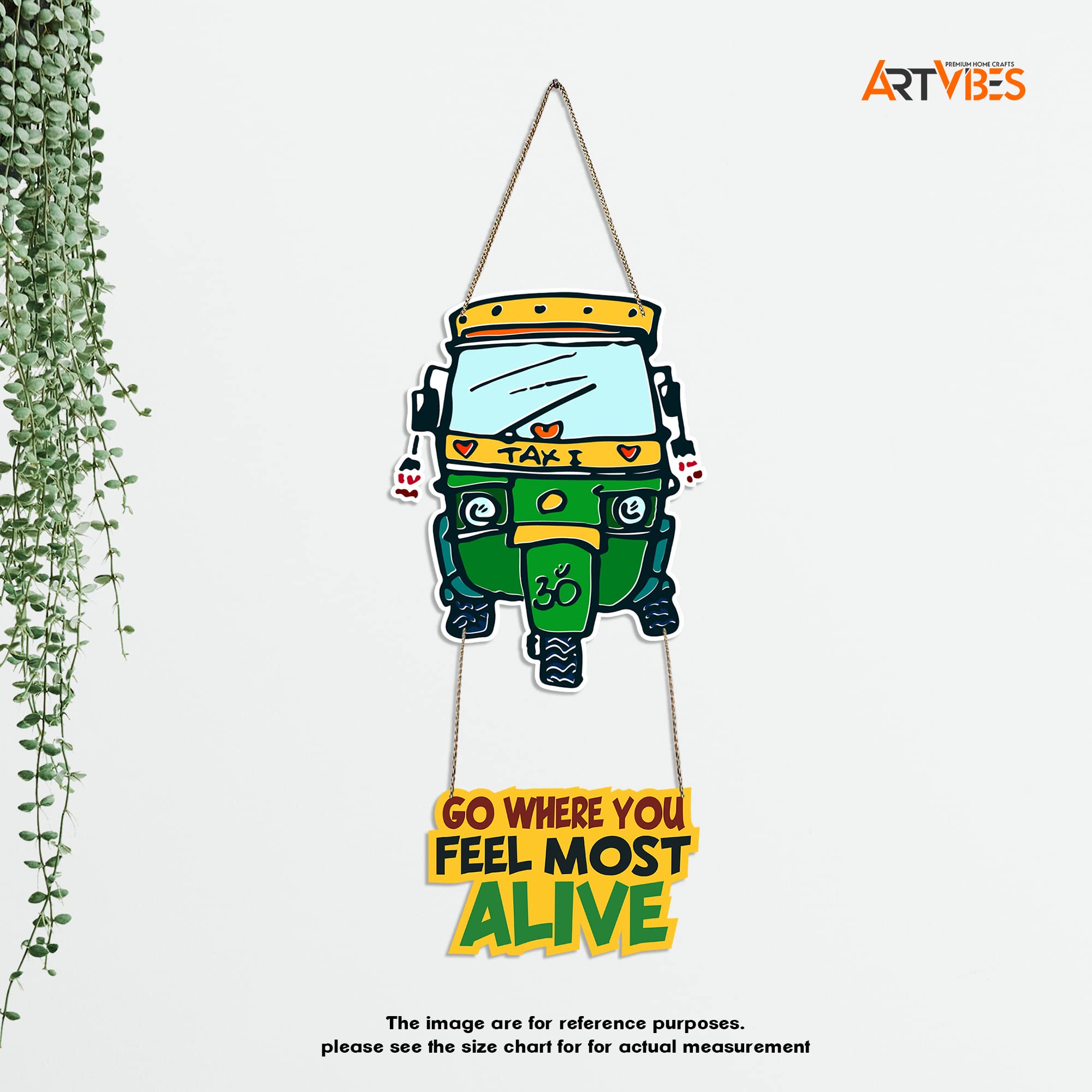 Artvibes Auto Printed Wooden Wall Hanging with Quotes for Home Decor | Office | Gifts | Living Room | Bedroom | Wooden Decorativ