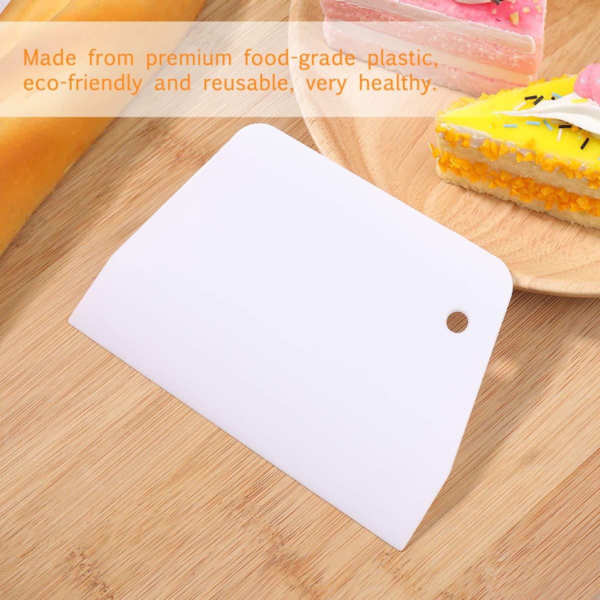 Hemoton 3Pcs Silicone Cake Scraper Set Cake Scraper Cake Smoother Icing Scraper Decorating Comb Icing Smoother Cake Smoother Scr