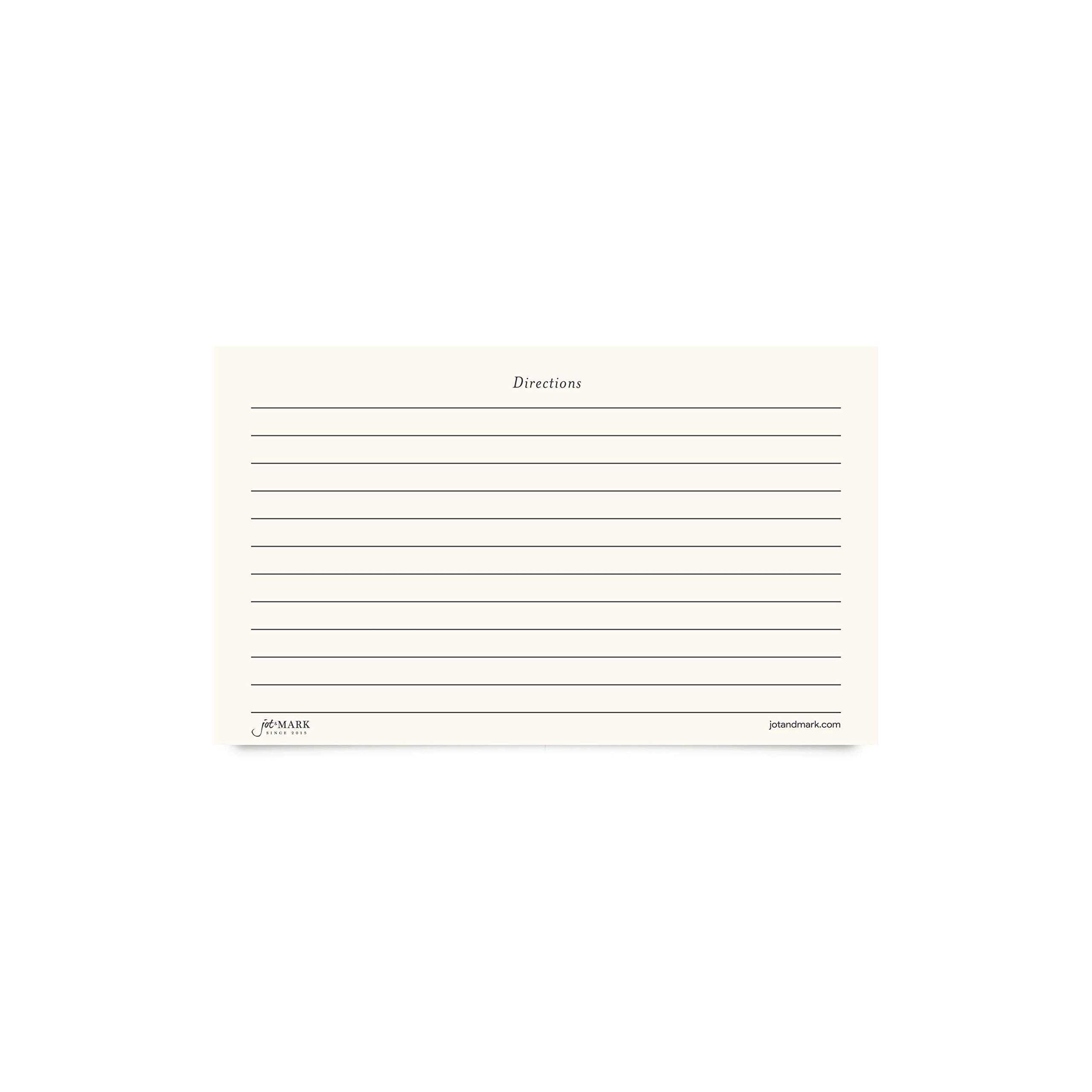 Jot & Mark Recipe Cards 3x5 Inches Blank Double Sided  50 Count (Modern Minimal)