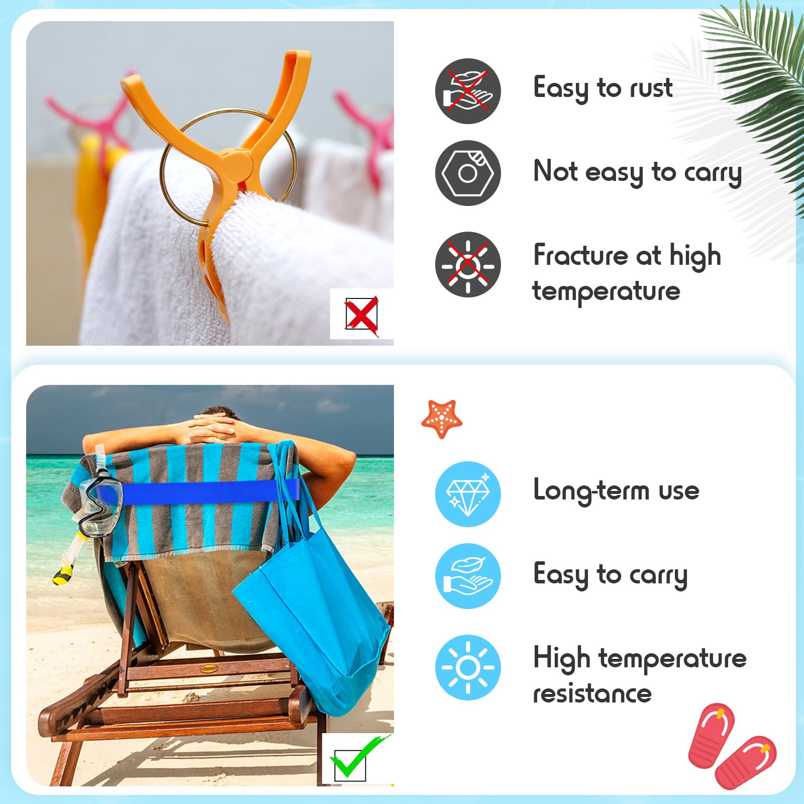 Boao 4 Pack Towel Bands For Beach Chairs Cruise Towel Clips For Lounge Beach Pool Chairs Towel Strap Holder Elastic Windproof Be