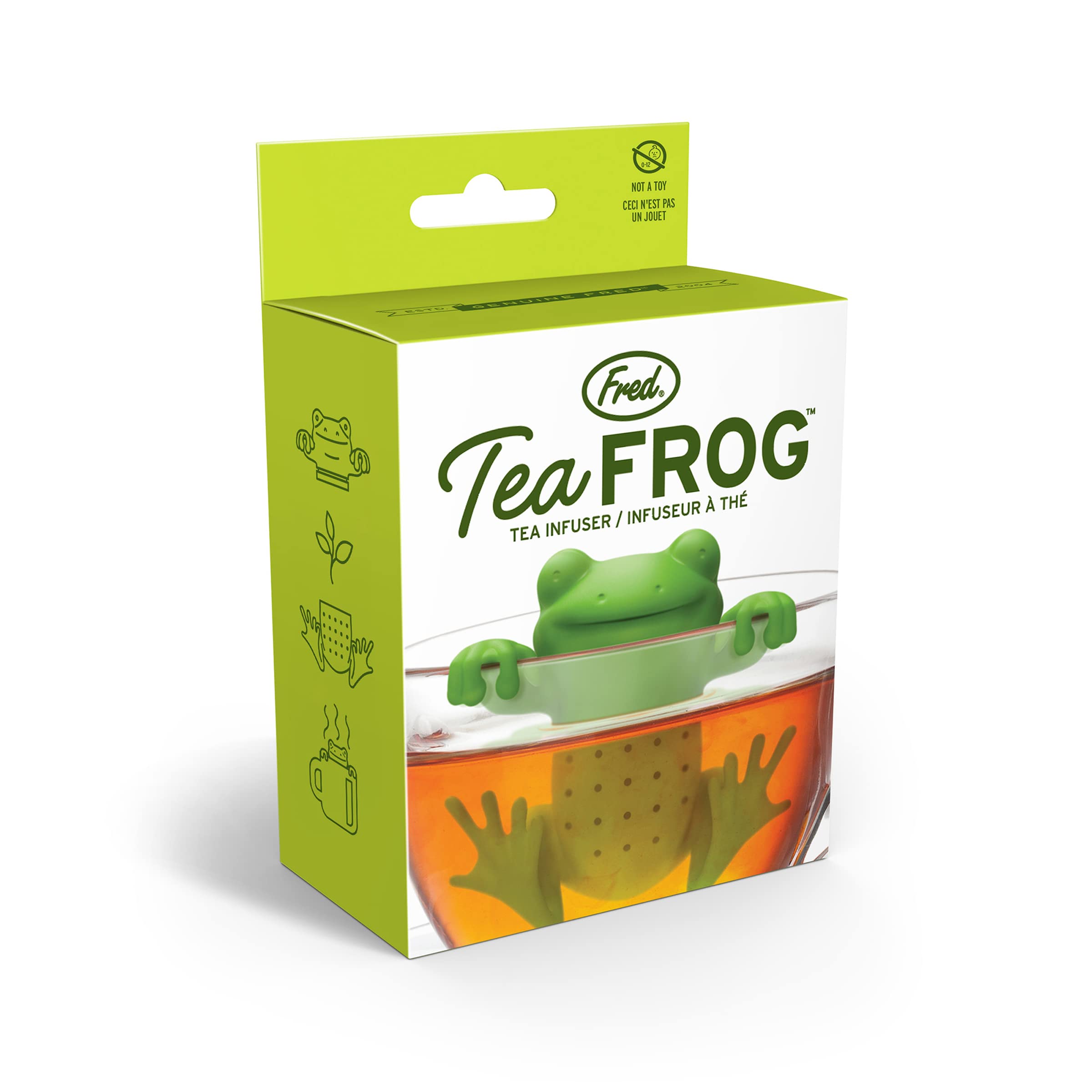 Genuine Fred Tea Frog, Silicone Tea Infuser, Green