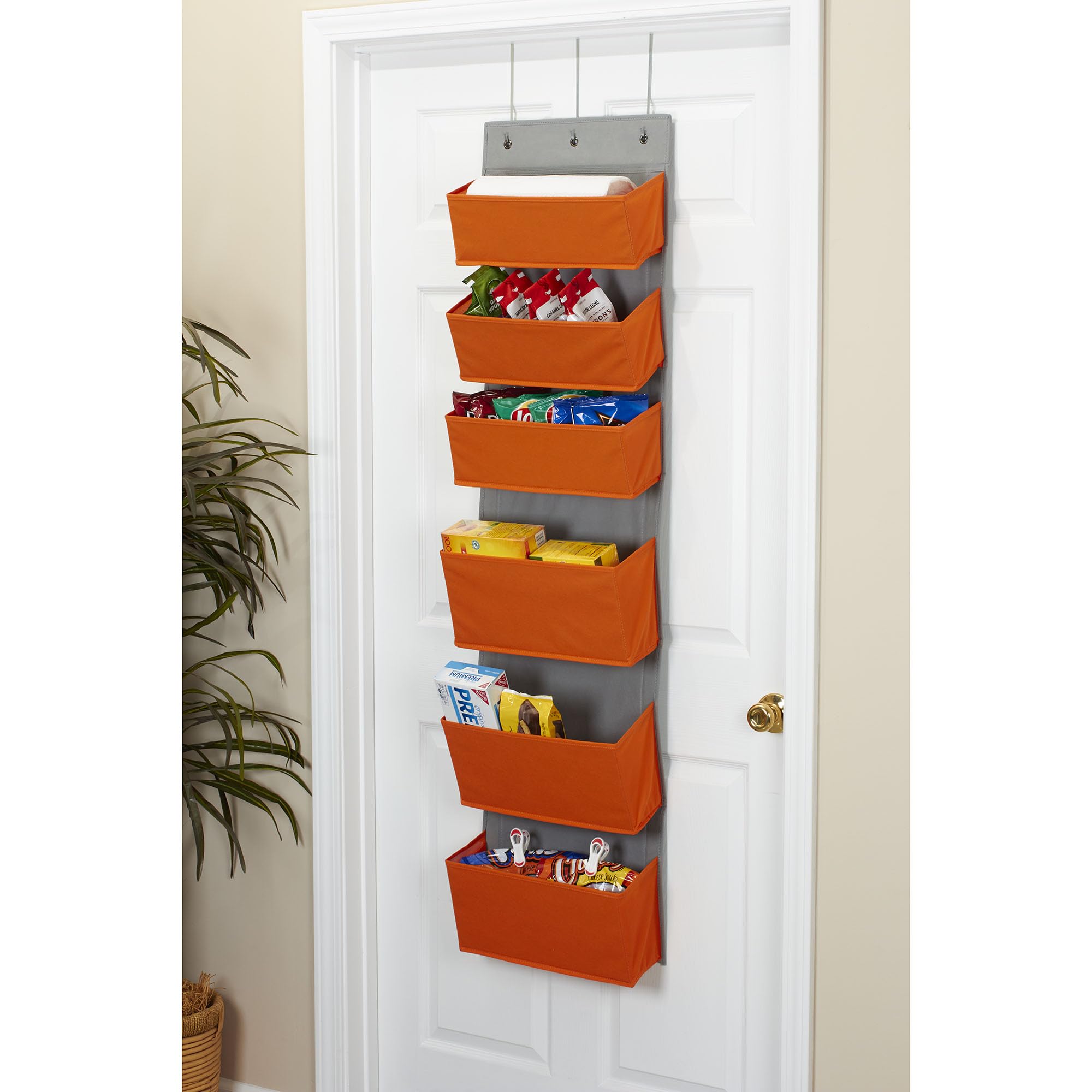 Household Essentials 2168-1 Over-The- Over-The-Door Organizer, Orange