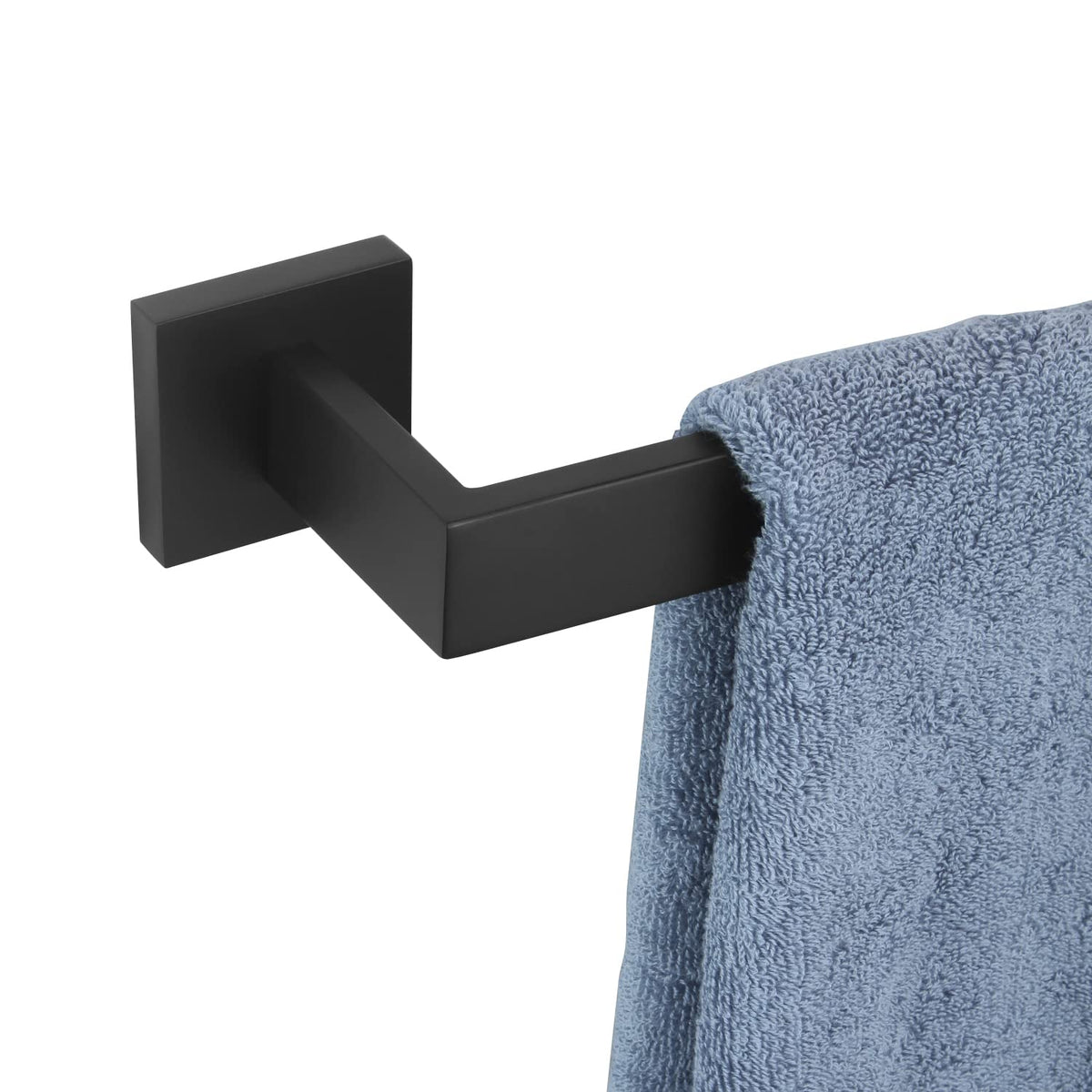 Kokosiri 16-Inch Single Towel Bar, Bathroom Kitchen Towel Holder, Wall Mounted Sus304 Stainless Steel Towel Rack, Matte Black, B