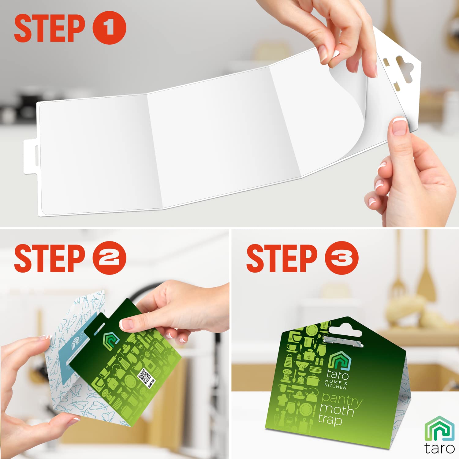 Taro 6-Pack Maximum Strength Pantry Moth Traps, Pantry Moth Killer, Moth Traps For House Pantry, Keep Moth Away With Taro Moth K