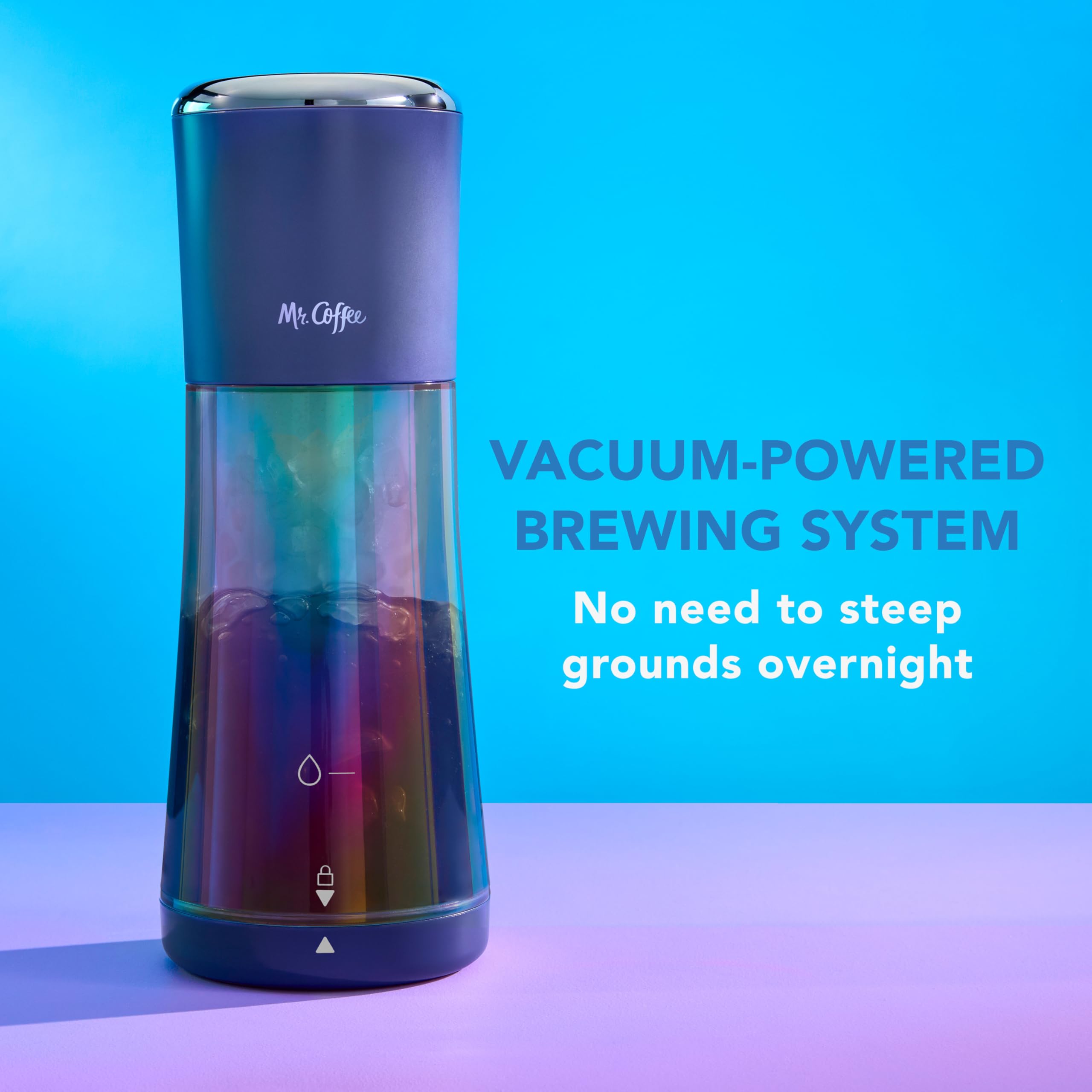 Mr. Coffee Express Cold Brew Coffee Maker, 10-Minute Cold Brew Coffee Machine, Indigo