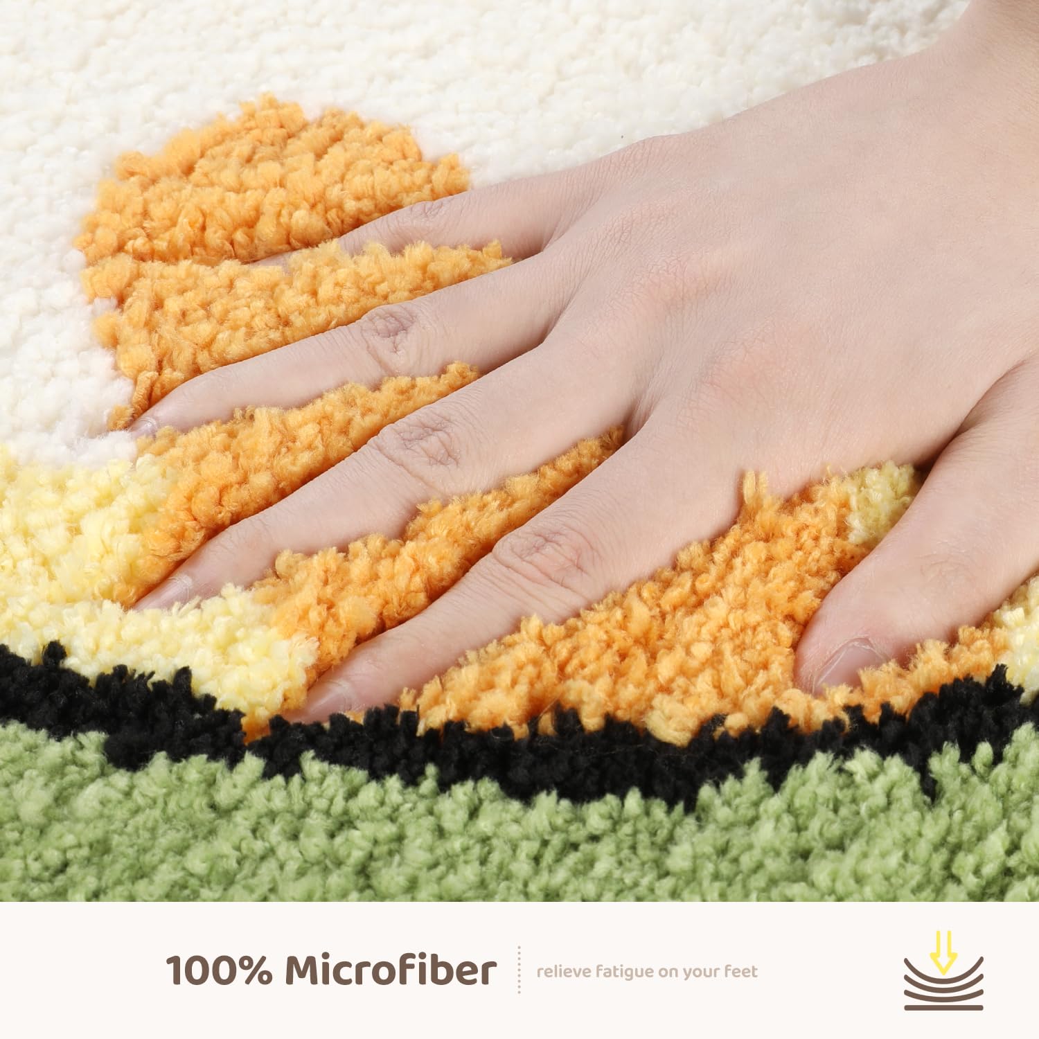 Bear Bathroom Rug Cute Bath Mat, Plush Microfiber Soft Shower Rug Non-Slip Bath Rug Water Absorbent Thick Shaggy Floor Mats, Mac