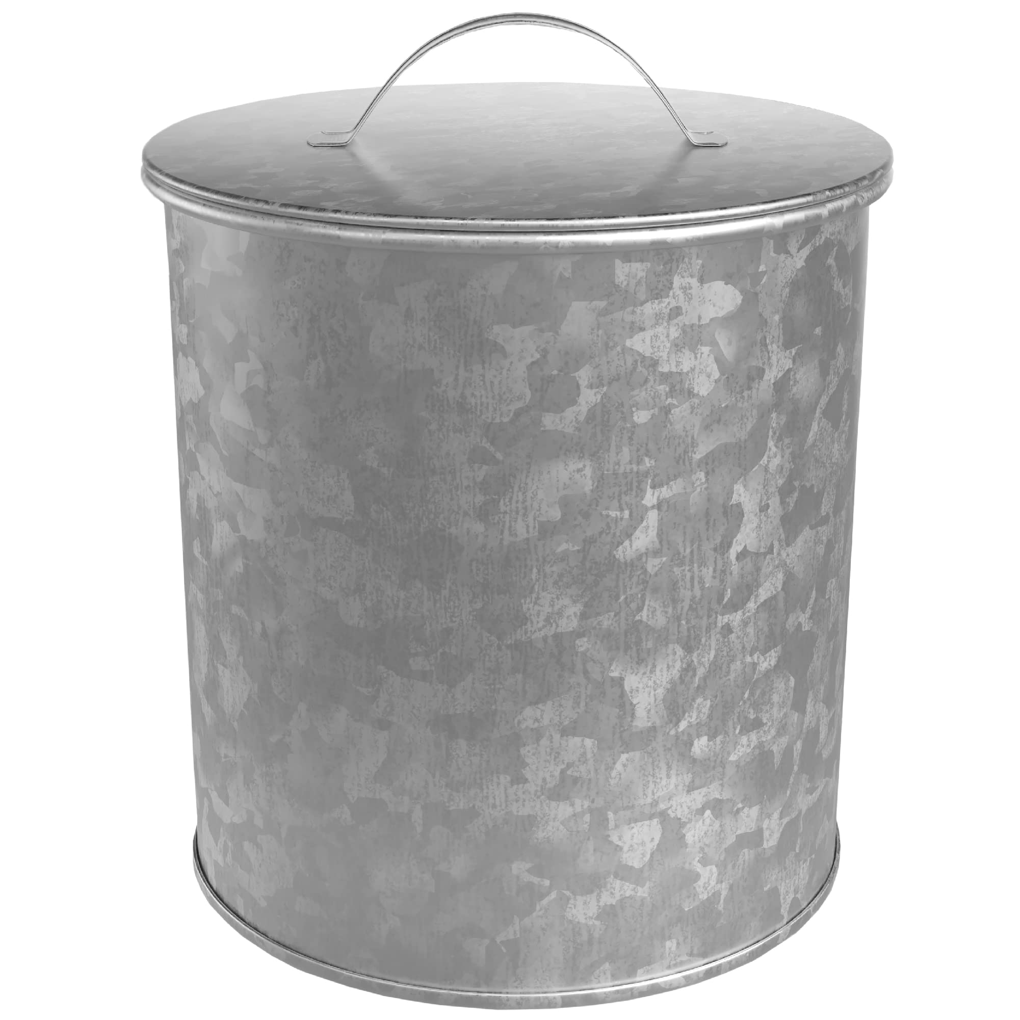 Amici Home Newport Galvanized Metal Canister | Dry Food Storage Container | Airtight Lid | 156 Ounce Capacity | Farmhouse D  Cor