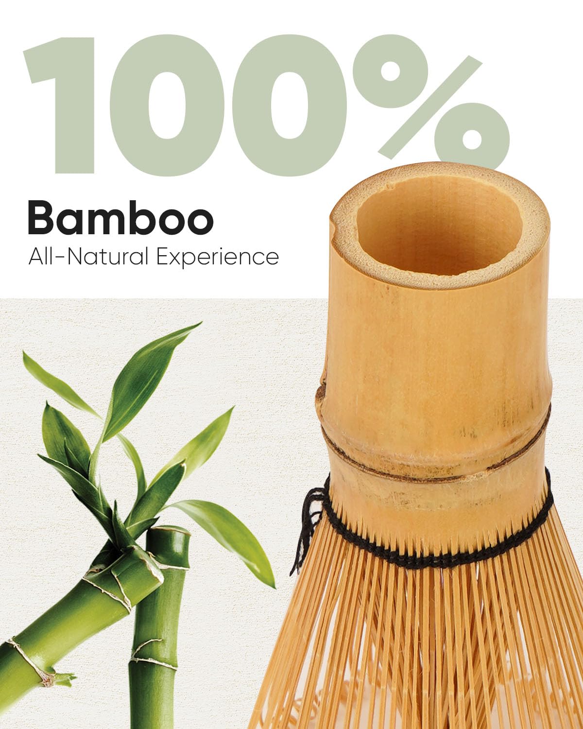 Joiish Handcrafted Bamboo Matcha Whisk, Traditional Japanese Chasen, Matcha Stirrer, Matcha Tea Mixing Tool Accessory