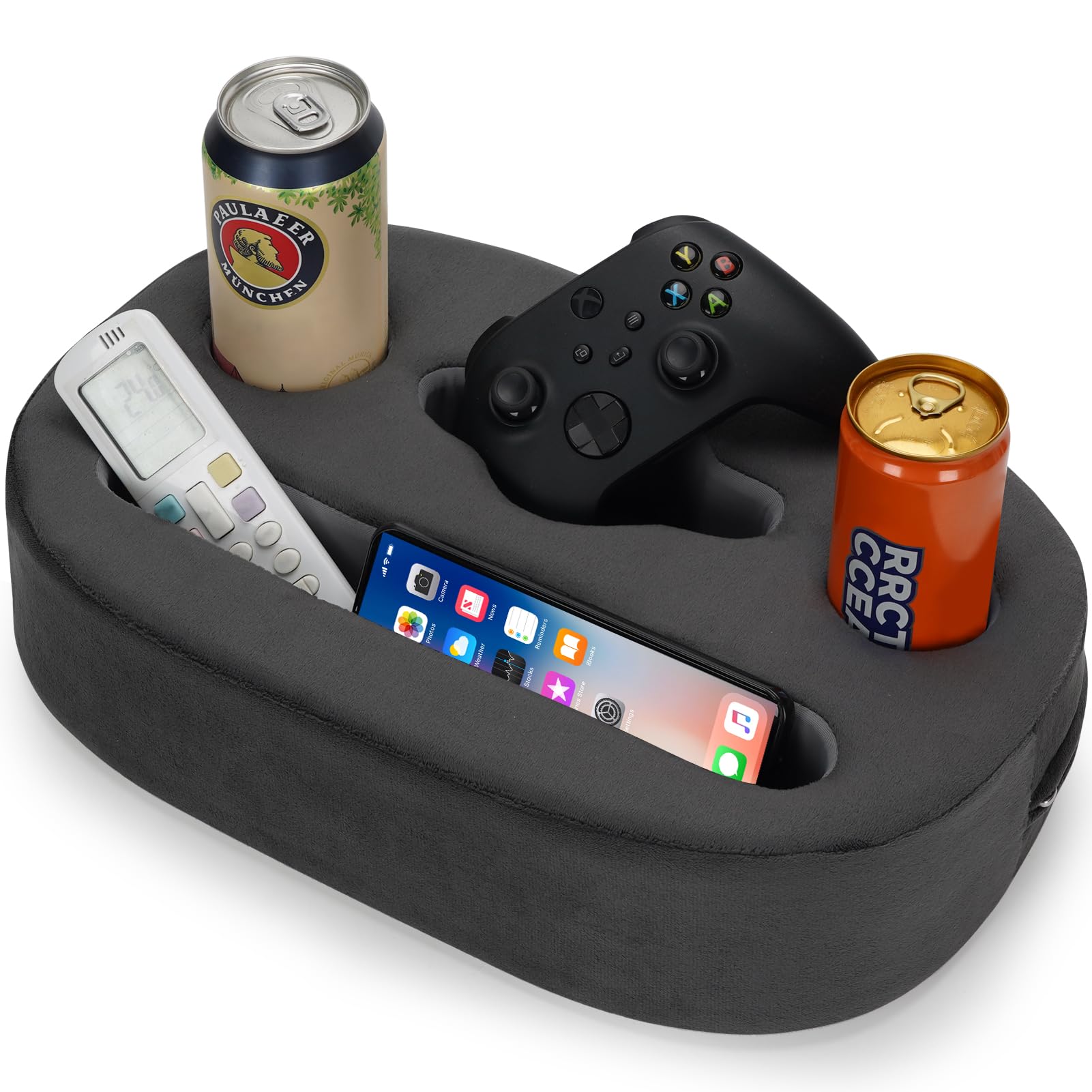 Permade Cup Pillow Holder For Couch - Cup Glass Mug Cozy Pillow | Bed Couch Cup Holder For Snacks, Beverage, Remote | Sofa Drink