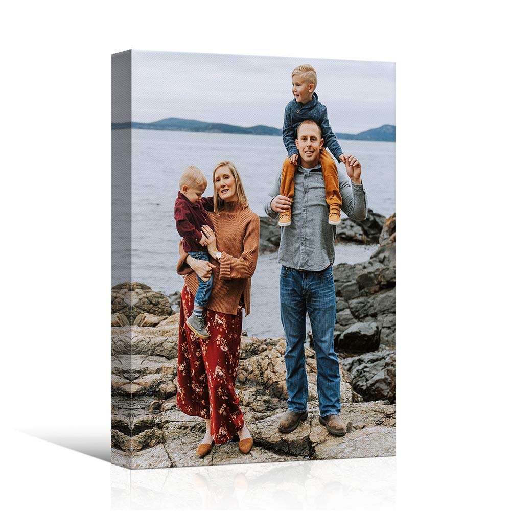 H5Print Custom Canvas Prints Personalized Wall Art With Your Family Photos/Pictures Digitally Printed - 20X16Inches
