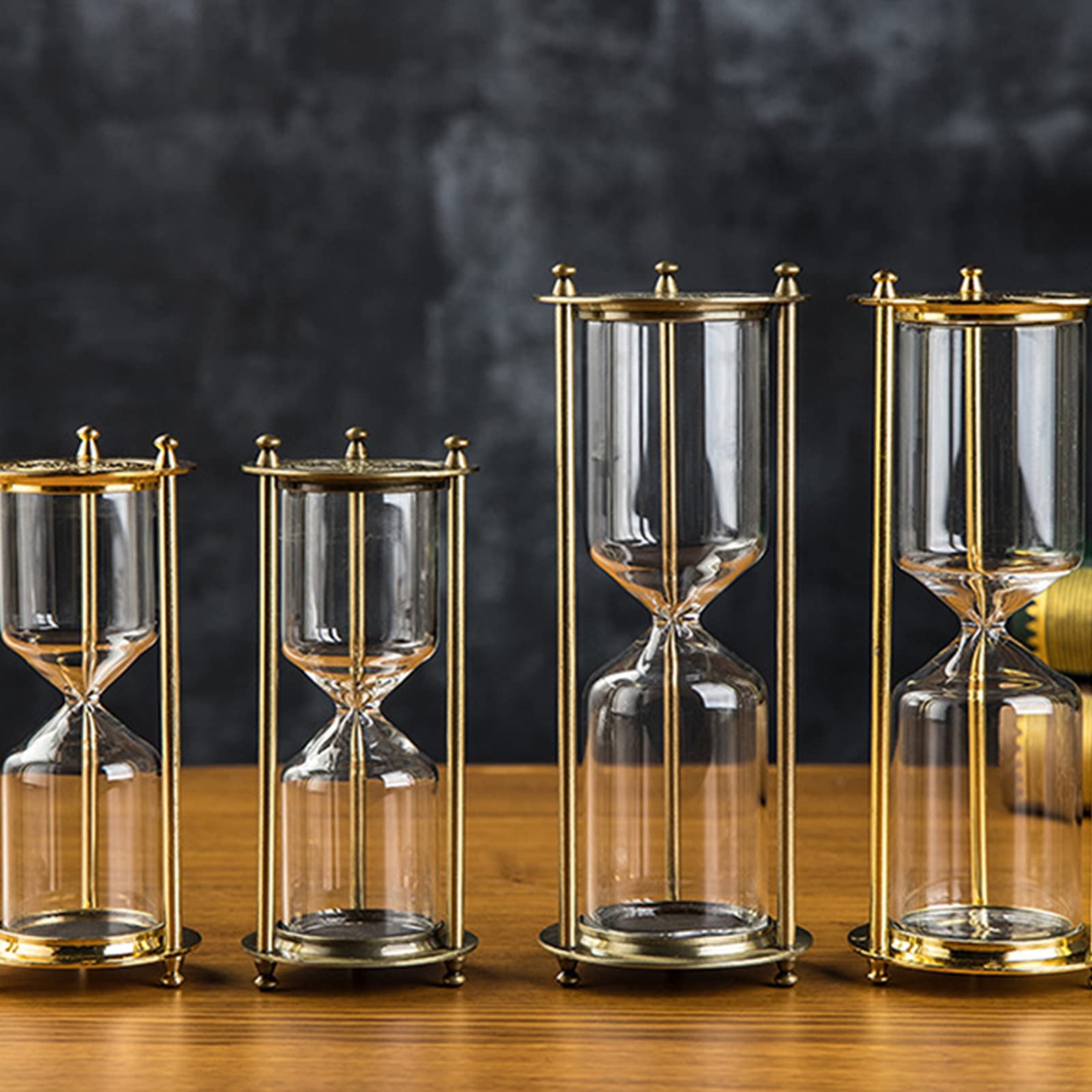 Suliao Metal Empty Hourglass Sand Timer Set:Small Brass Frame Sand Watch,Reloj De Arena,Antique Hour Glass Sandglass Diy Fillabl
