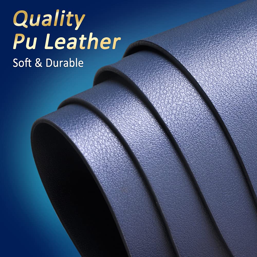 4Pack Faux Leather Placemats Set,Round Pu Dinning Table Mats,Wipeable Easy To Clean Stain Resistant Heat Resistant Waterproof Pl