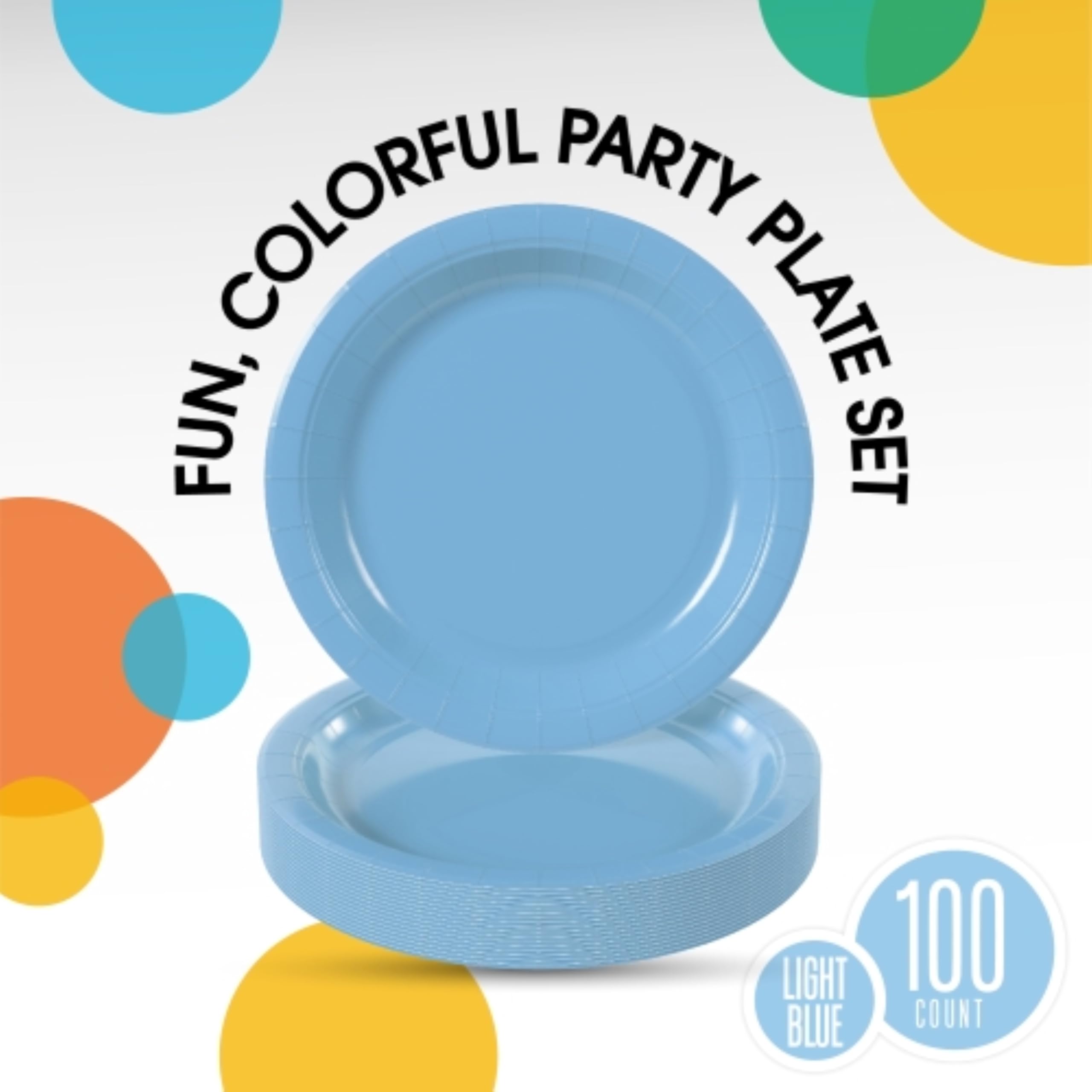 Exquisite Light Blue Plastic Plates For Party 9 Light Blue Disposable Plates For Party Supplies 100 Pcs Disposable Dinner Plat