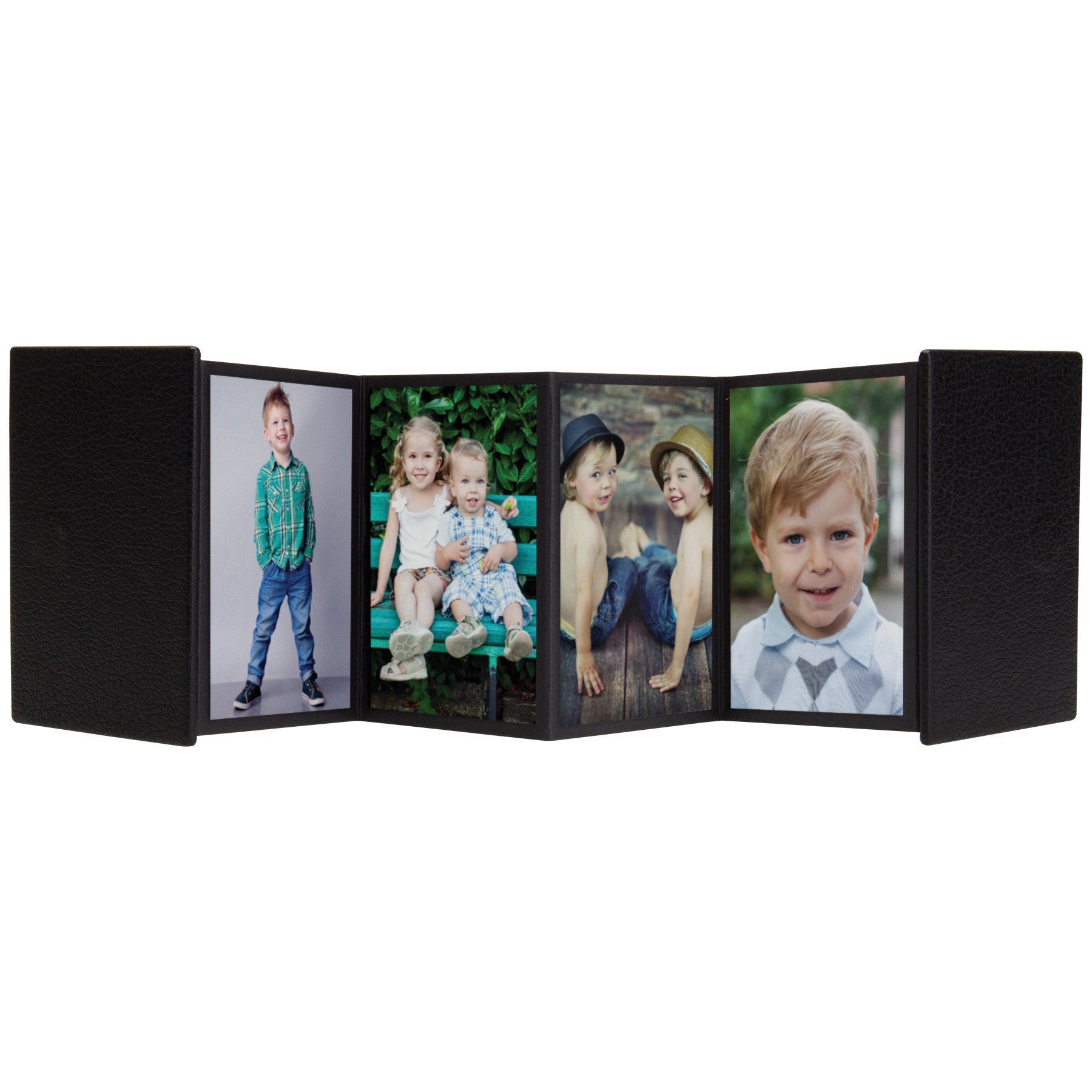 Neil Enterprises Inc. 2.5 x 3.5 Black Mini Accordion Self-Stick Photo Album
