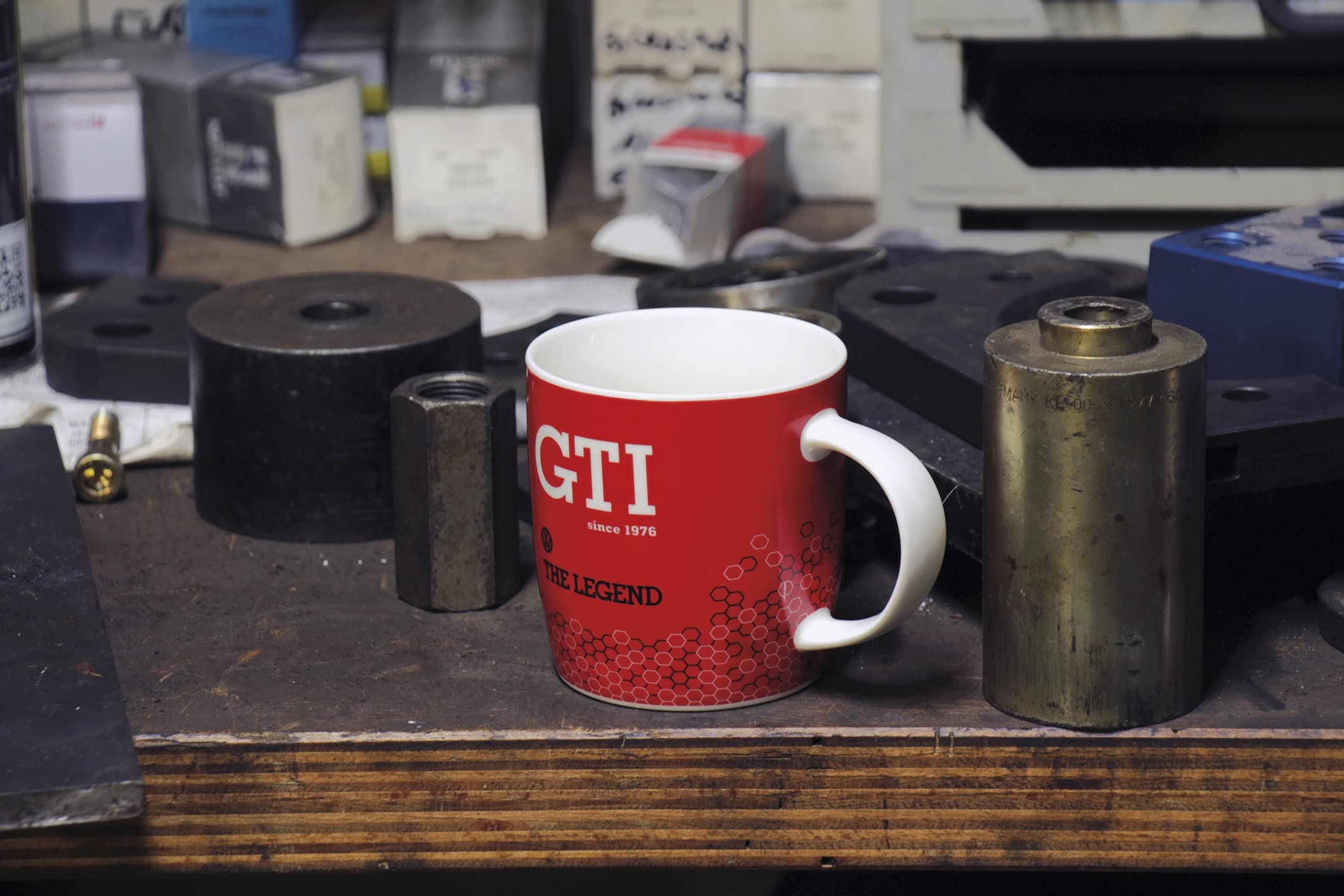 Brisa Vw Collection - Volkswagen Ceramic Coffee-Tea-Cappuccino Mug Cup In Gti Golf Design (370 Ml/12.5 Fl Oz/Gti The Legend/Red)