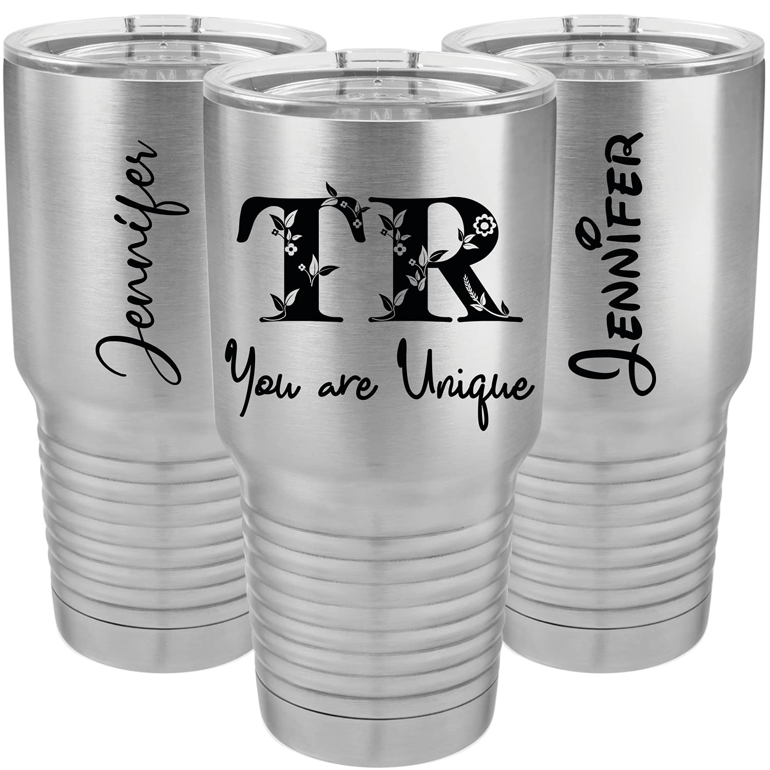 Personalized Tumblers 30Oz With Lids And Straws, Your Name Engraved In Usa Customized Cups, Stainless Steel Vacuum Insulated Cof