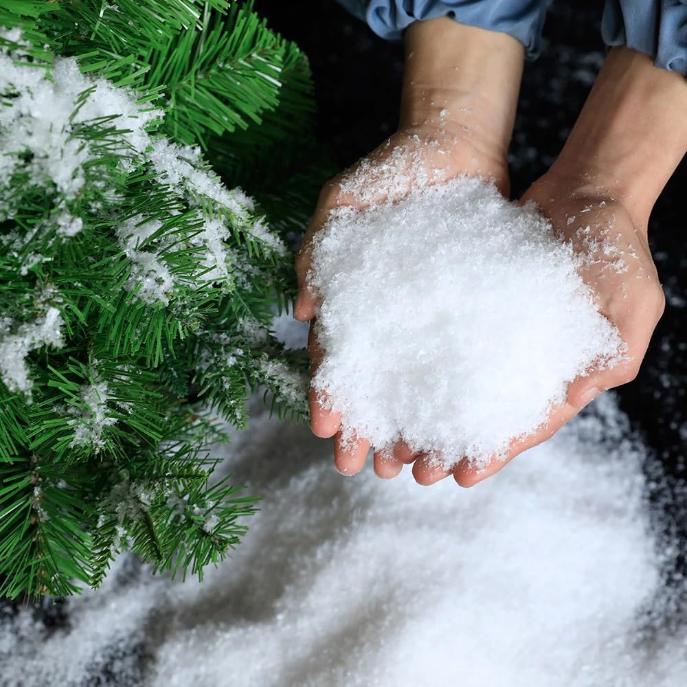 Mountain Top-Like Fluffy Fallen Snow 5oz. Artificial Snow Scatter Flakes -Ready to Use-No Prep Needed (Tm)