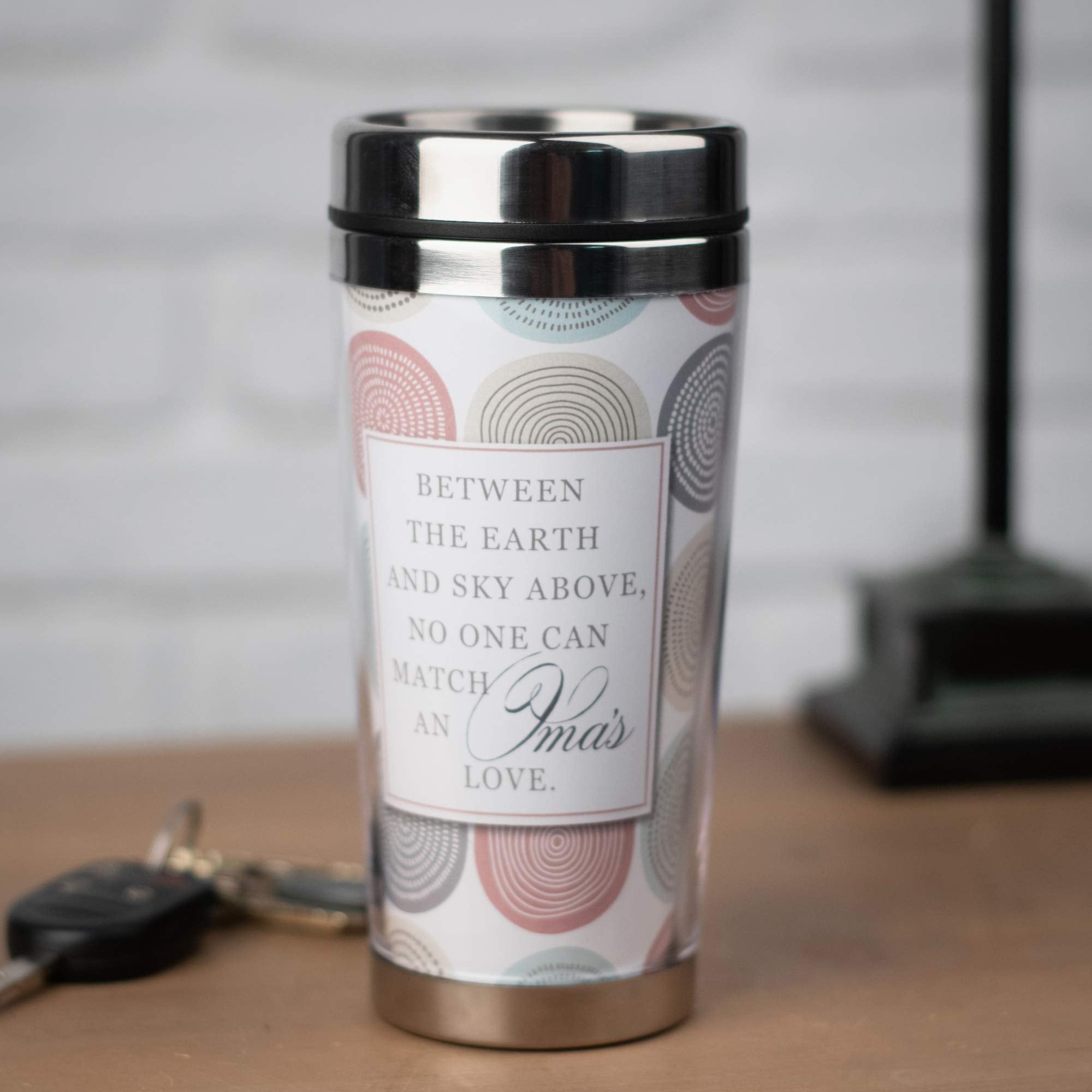 An Oma'S Love 16 Oz Stainless Steel Travel Mug With Lid