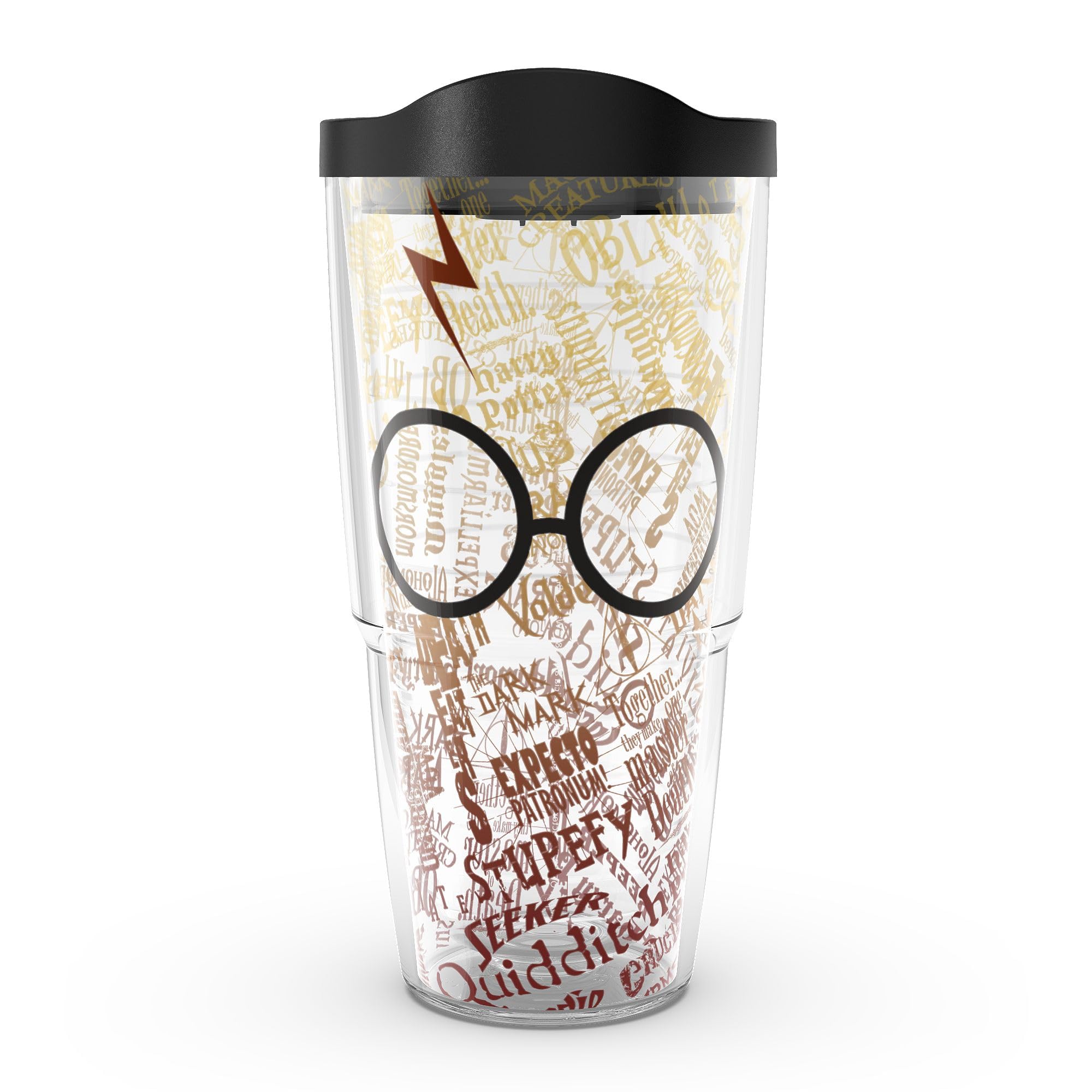 Tervis Made in USA Double Walled Harry Potter  Glasses and Scar Insulated Tumbler Cup Keeps Drinks Cold & Hot, 24oz, Classic