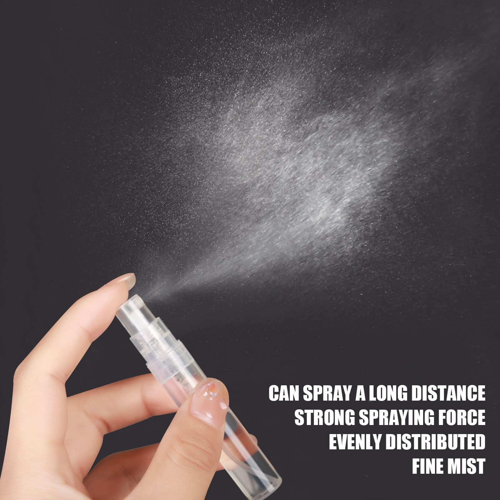 FANDAMEI Mini Spray Bottle  Fine Mist Refillable Perfume Atomizer  Small Empty Sample Containers  Plastic Portable Travel Bottle  5ml  10 Pack  Clear