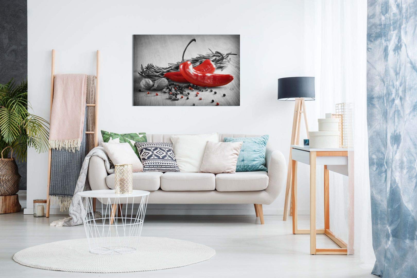 Herbs & Spices Kitchen Canvas Wall Art Picture Print (12X8In)