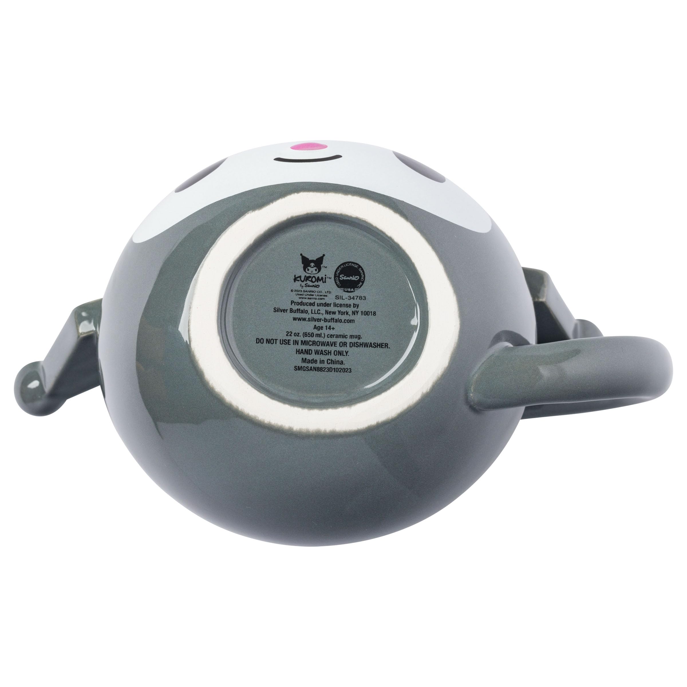 Silver Buffalo Hello Kitty And Friends Kuromi Ceramic 3D Sculpted Mug, 20 Ounces