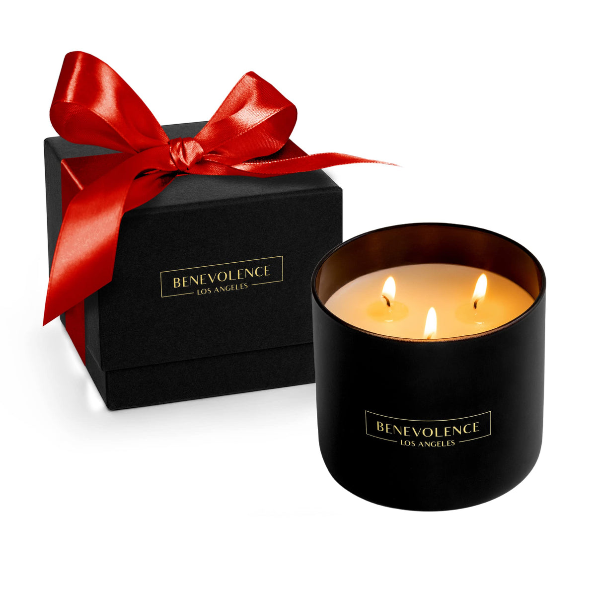 Benevolence LA 3 Wick Candle  Bergamot & Jasmine Large Candle  14.5 oz Scented Candles for Home Scented  Natural Soy Candles Gif