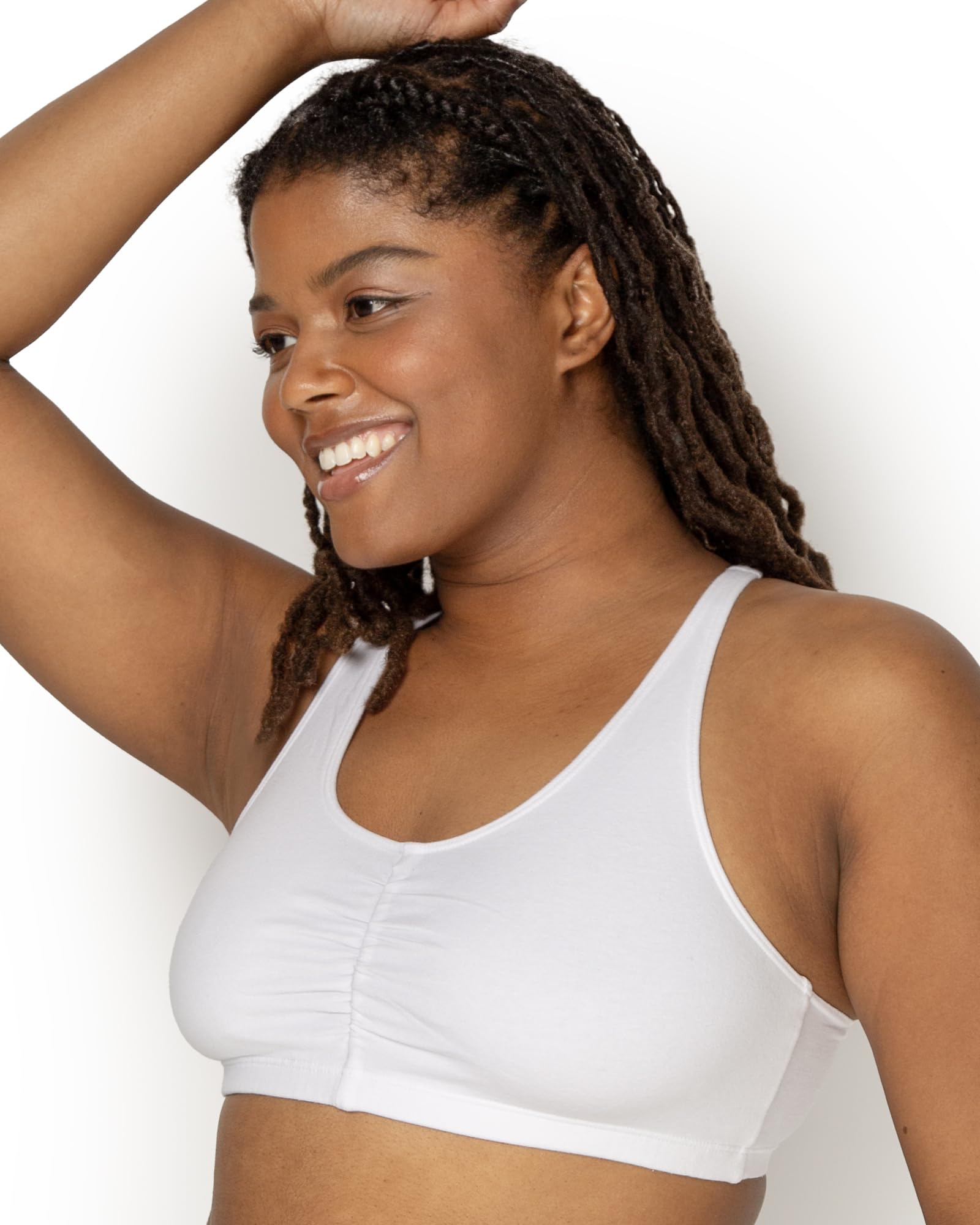 Fruit Of The Loom Womens Adjustable Shirred Front Racerback Sports Bra, Neon Pink Heatherwhitegrey - 3-Pack, 44 Us