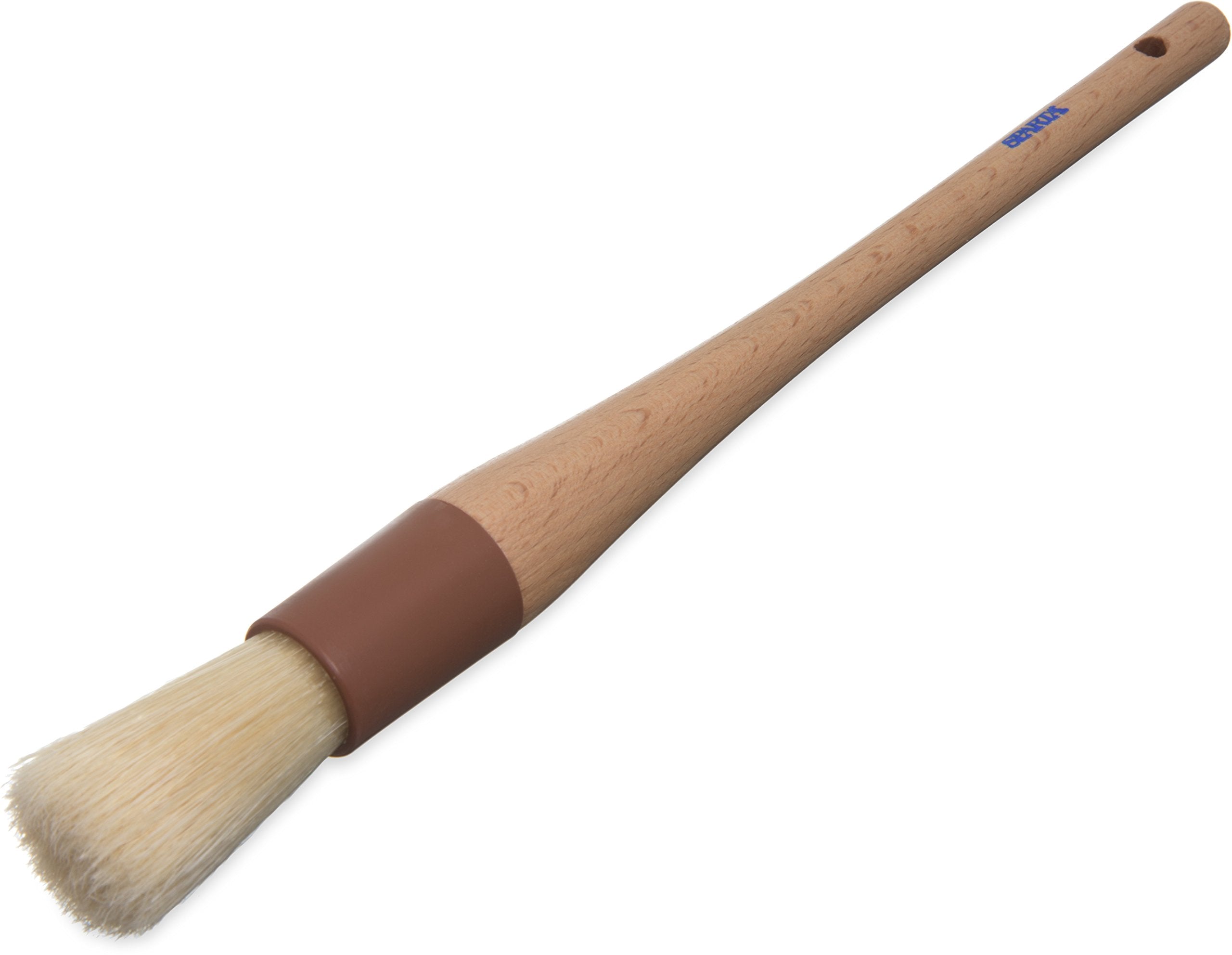 Sparta 4038000 Boarhair Round Brush, Ergonomic Shape With Studry Wood Handle, 1 Inch, Brown