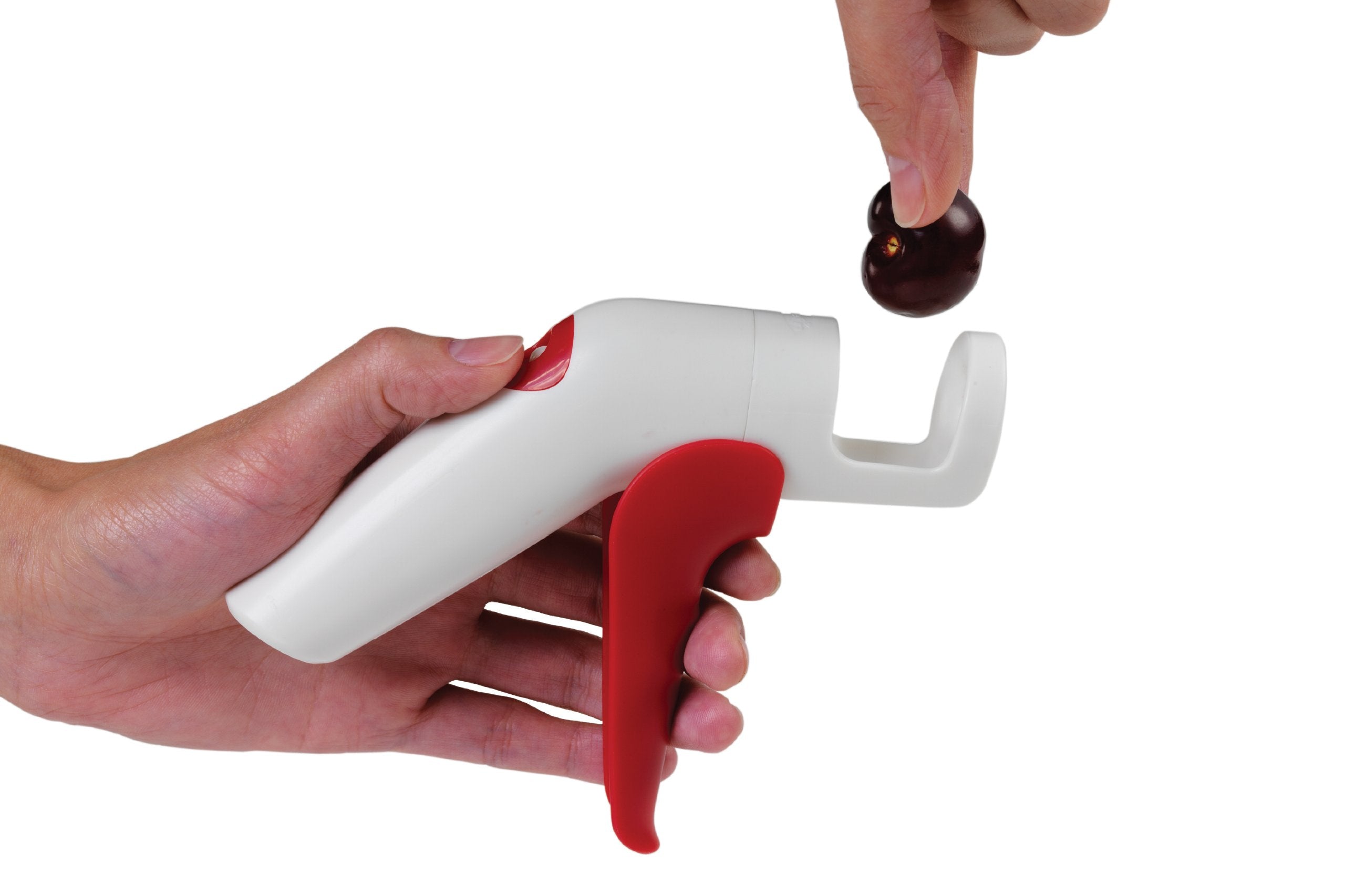 Chef'n QuickPit Cherry and Olive Pitter - Plastic, Red, 1-Pack, Model 102-241-005