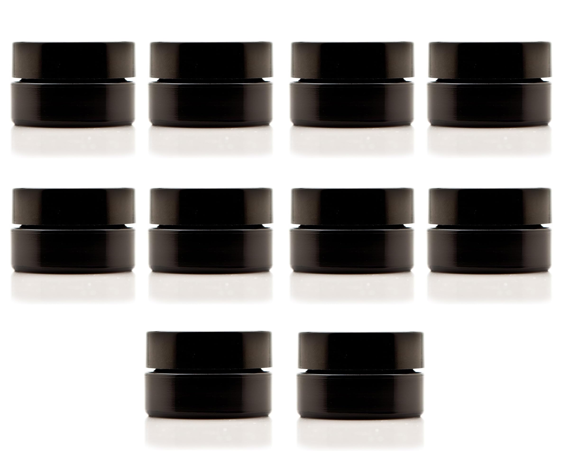 Infinity Jars Screw Top Jar 30 Ml (1 Fl Oz) Black Ultraviolet Refillable Cosmetic Style Travel Bottle Glass Jar Empty Cosmetic L