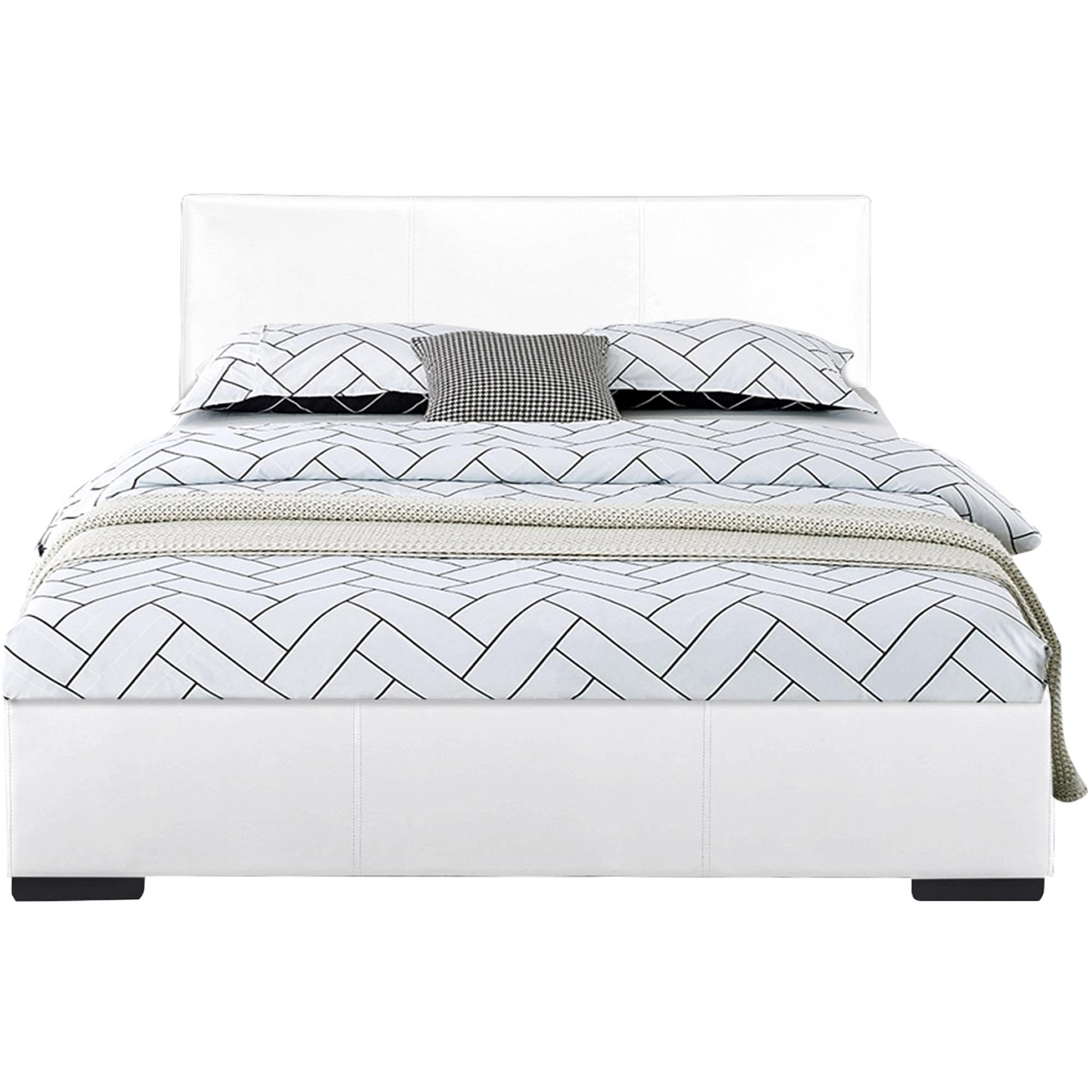 Camden Isle Abbey Platform Bed, White, King-New Condition