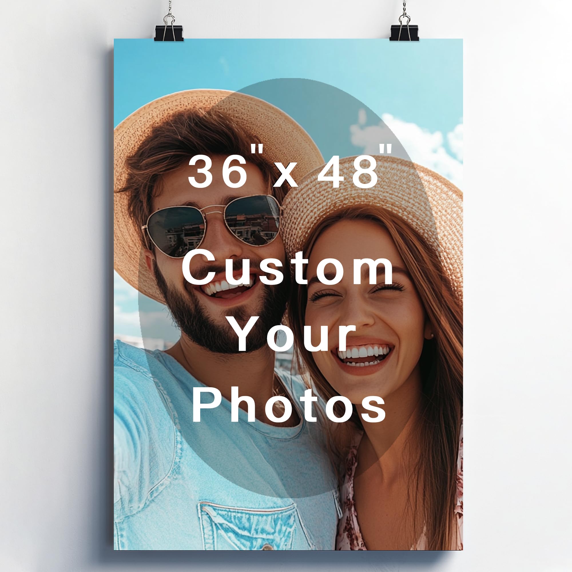 Custom Posters Print, Upload Your Images/Photos - Personalized Pictures Customized Photot (36L X 48W)