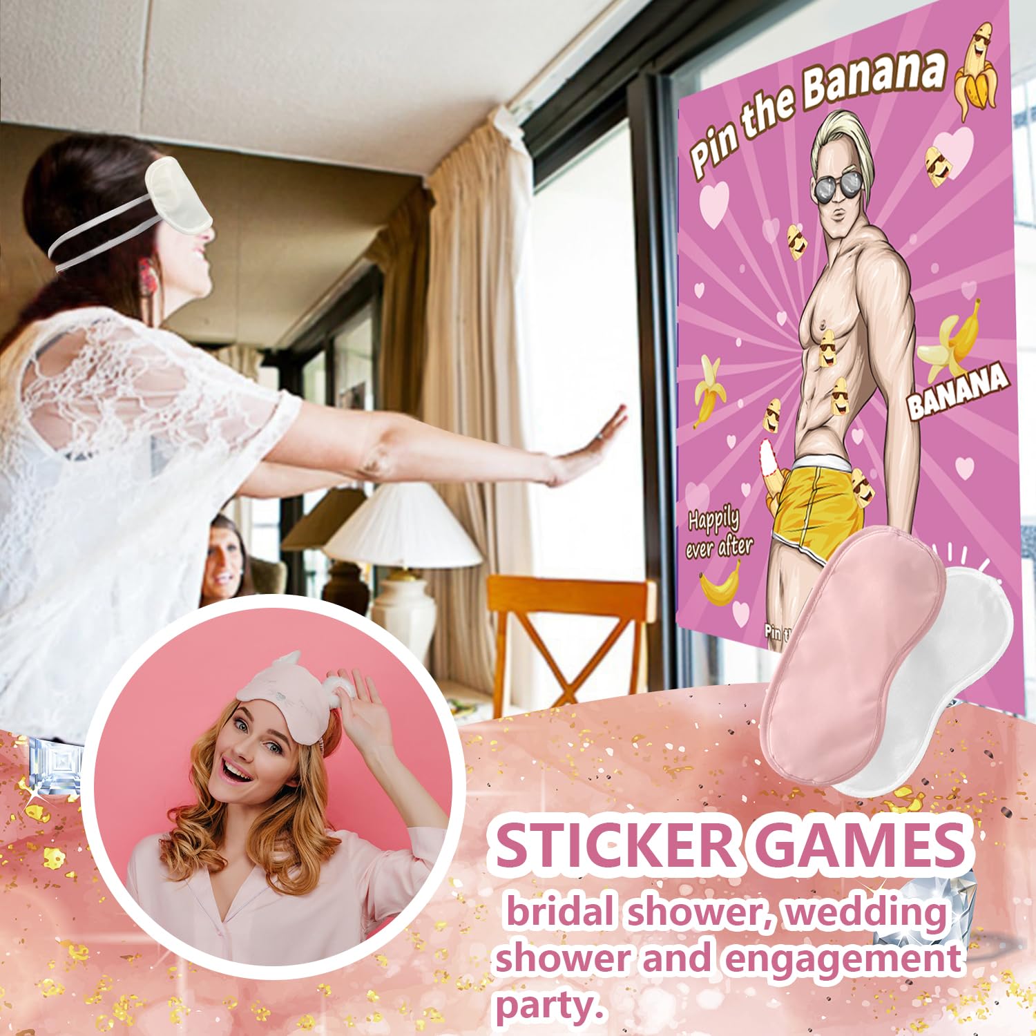 Tyhjoy Bridal Shower Games, Bachelorette Party Games For Naughty Funny Bridal Shower Engagement Decorations Pin Games For Bridal