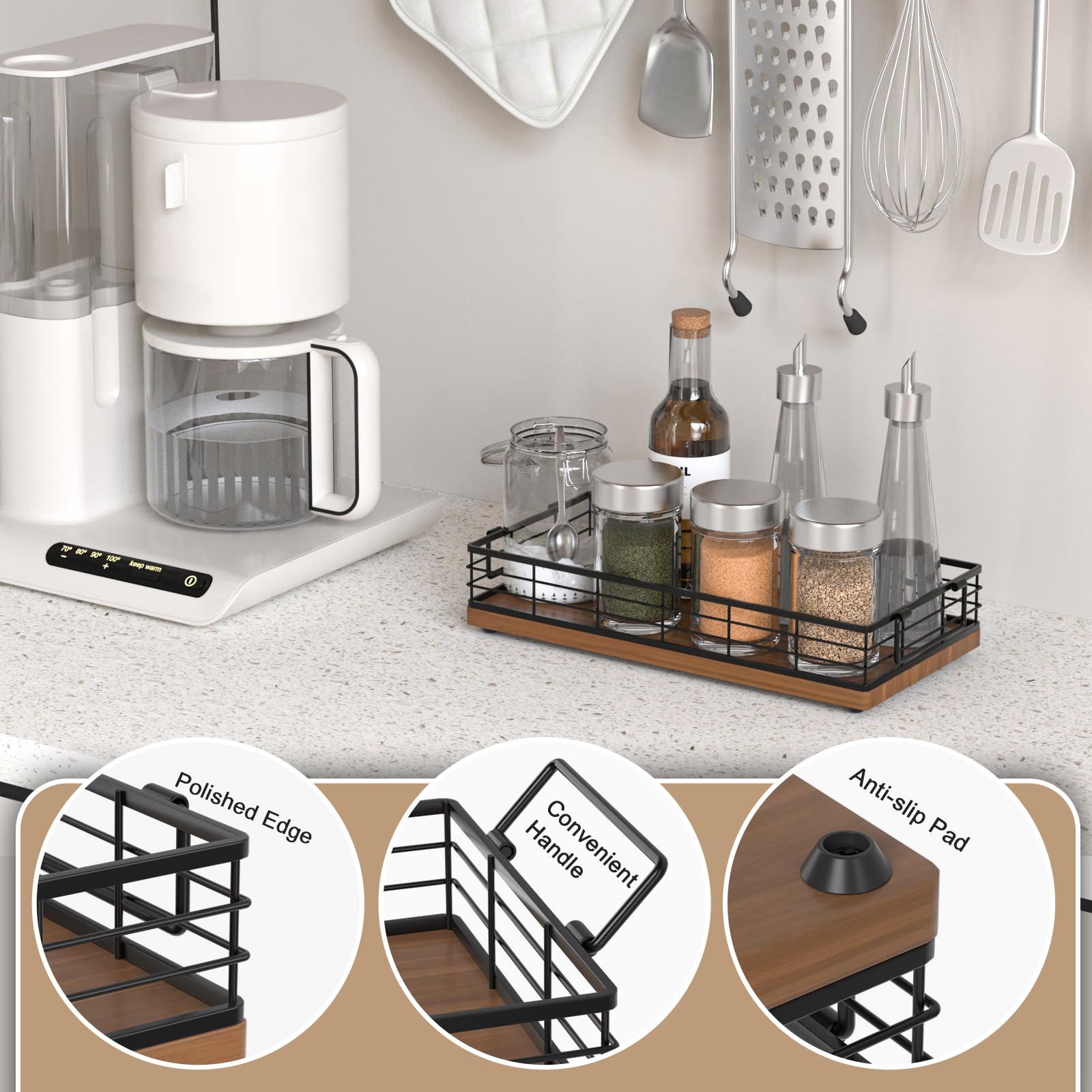 Jnfuz Toilet Paper Basket, 13 Inch Bathroom Basket Toilet Tank Tray Toilet Tank Basket Top Of Toilet Storage Toiletries Organize