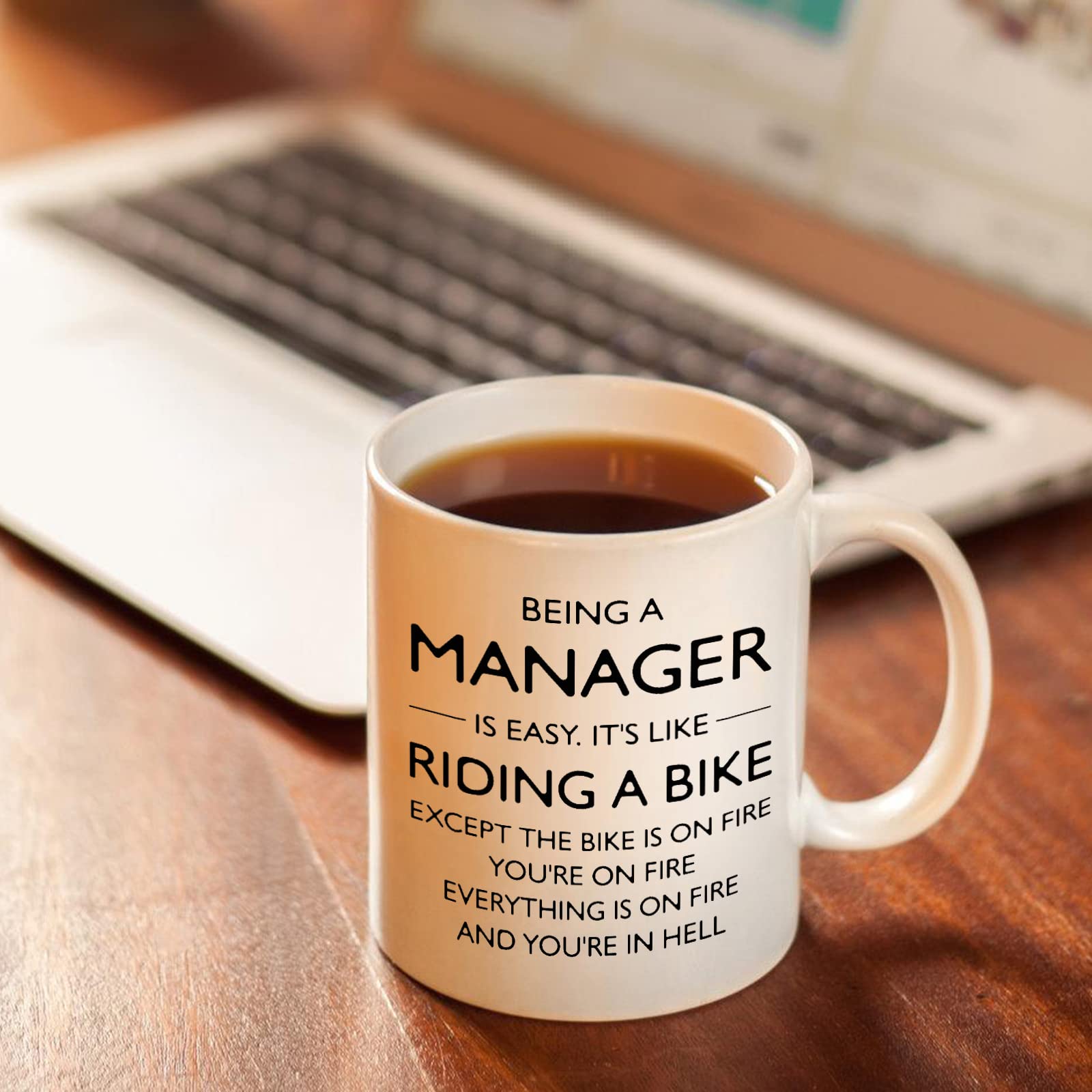 Shqiueos Boss Day Manager Gifts-Being A Manager Is Easy Coffee Mug  Funny Gifts for Manager Boss Leader Boss Lady  Manager Gift for Women Men  Appreciation Manager Gifts Idea  Manager Cup (White 11Oz)
