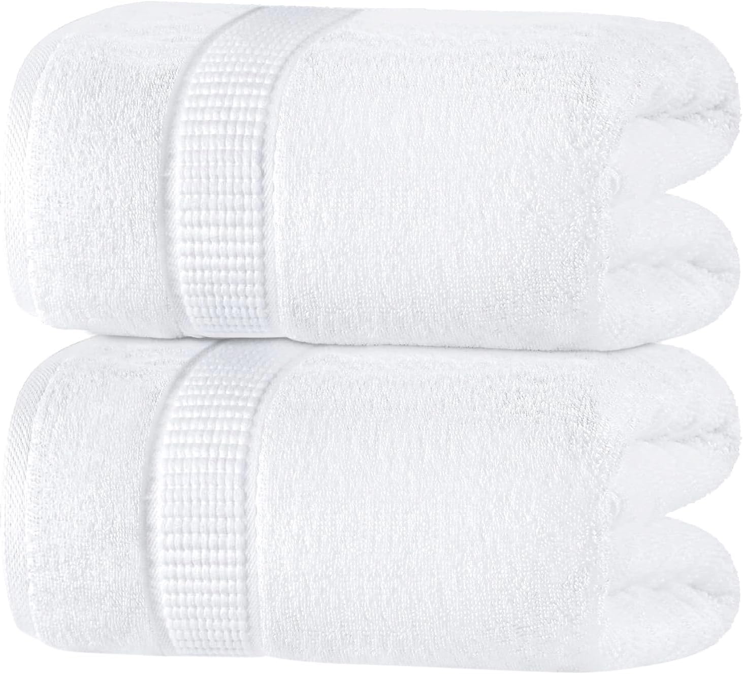Oakias 600 Gsm Bath Sheets 2 Pack White 35X70 Bath Towels - 100% Ring Spun Cotton Soft Extra Large Bathroom Towels - Highly Abso