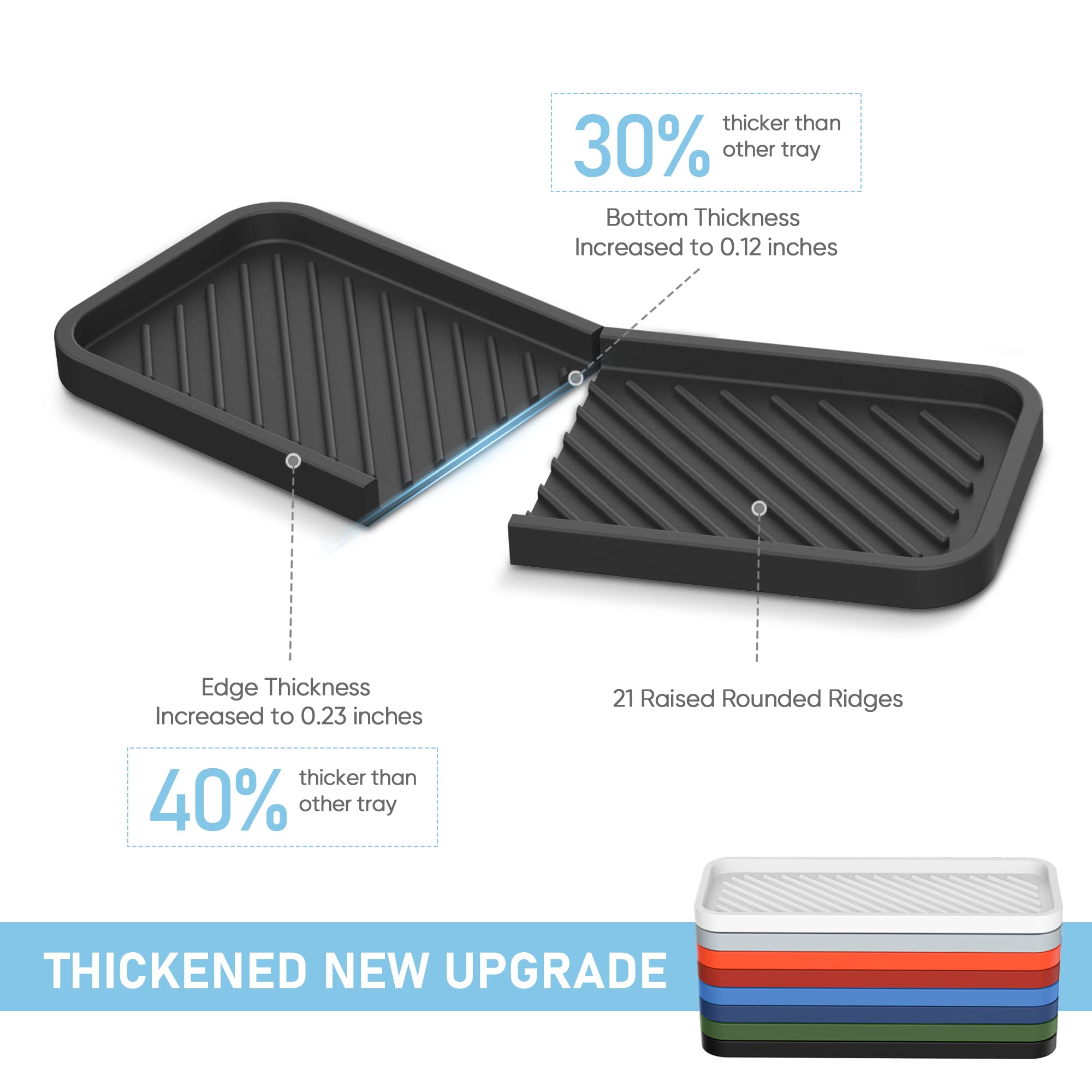 Eg-Sipro Silicone Sponge Holder,Kitchen Sink Organizer Tray Kitchen Soap Tray Soap Sponge Holder For Bathroom Counter Sponge Cad