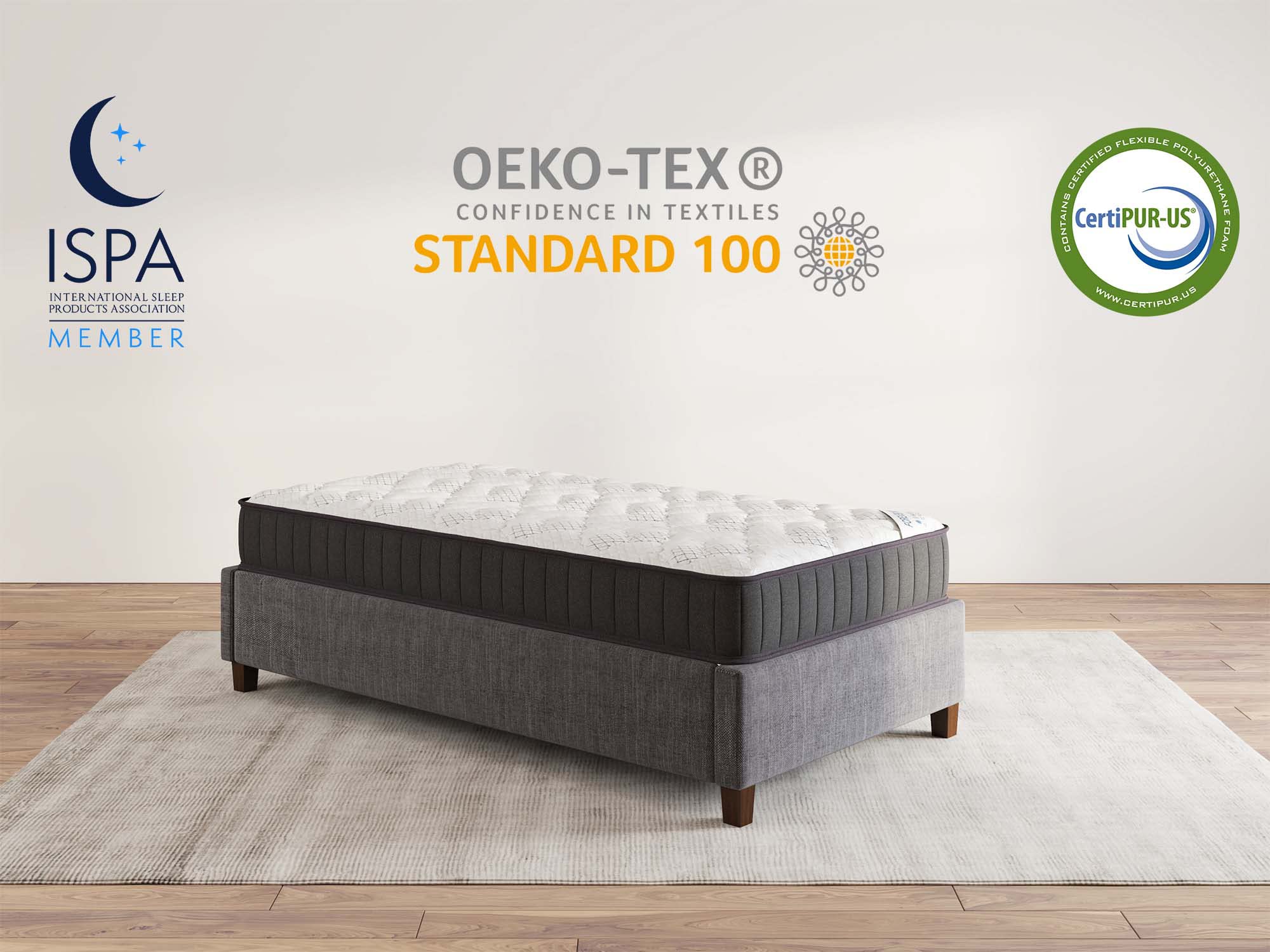 Ottomanson 9'' Twin Mattress In A Box Made In Usa, Medium-Firm Mattress, Hybrid Mattress Cool Improved Airflow With Edge To Edge
